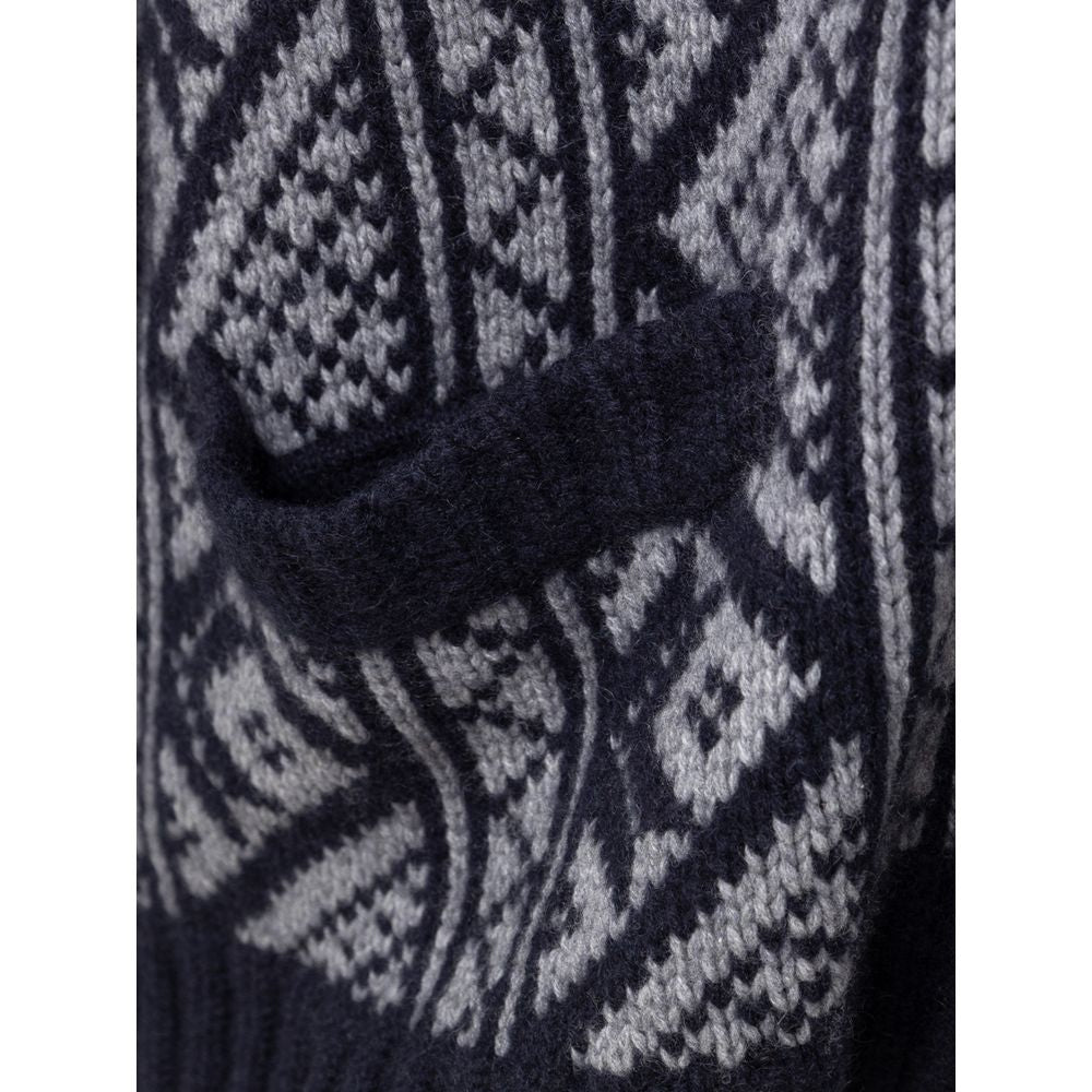 Cruciani Bicolor Cashmere Men's Cardigan