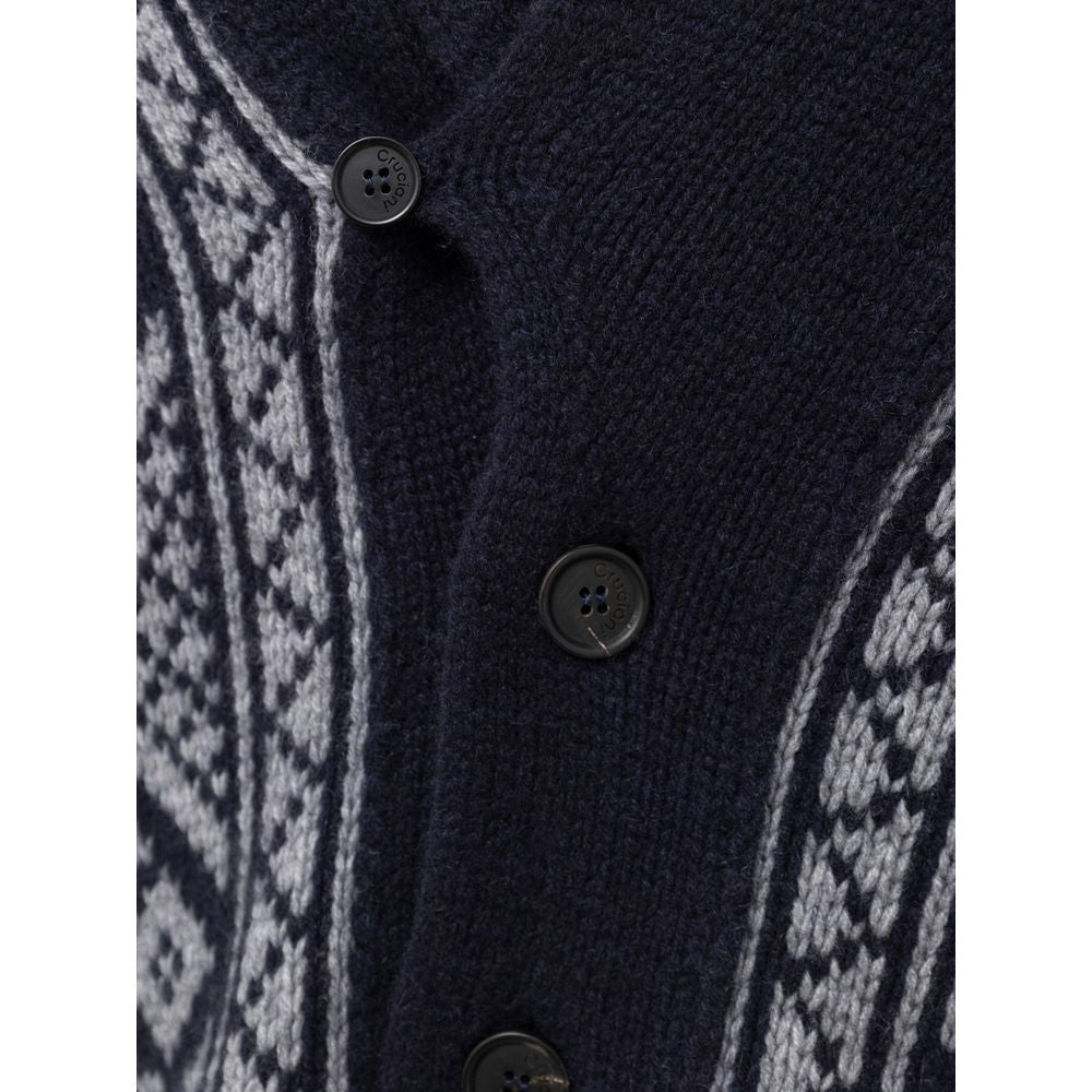 Cruciani Bicolor Cashmere Men's Cardigan