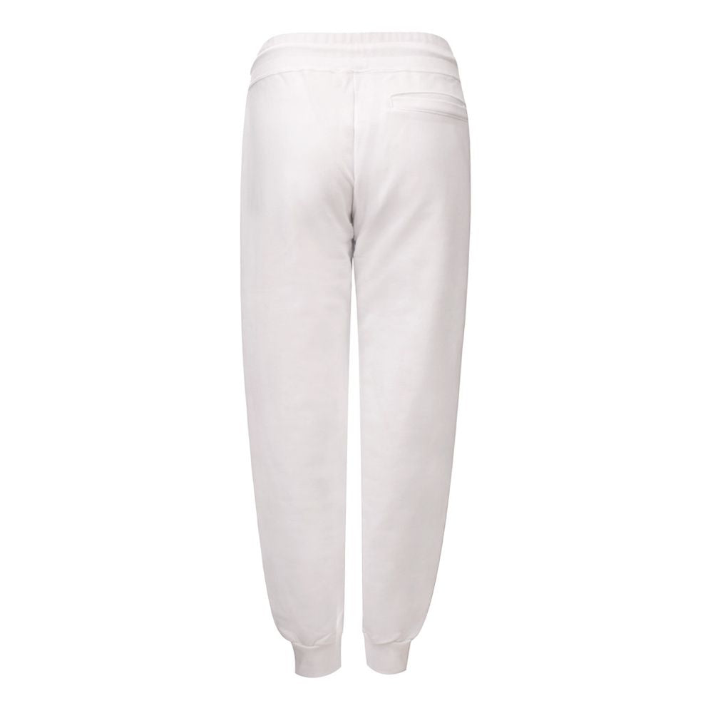 GCDS White Cotton Joggers (Workout Women's Pants)