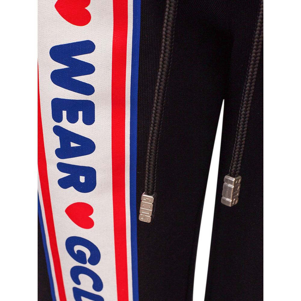 GCDS Black Cotton Joggers (Workout Women's Pants)