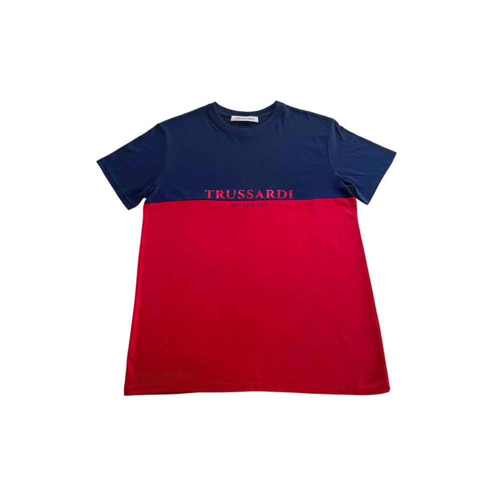 Trussardi Beachwear Red Cotton Men Men's T-Shirt