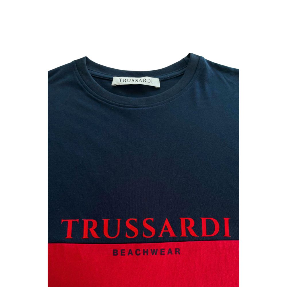 Trussardi Beachwear Red Cotton Men Men's T-Shirt