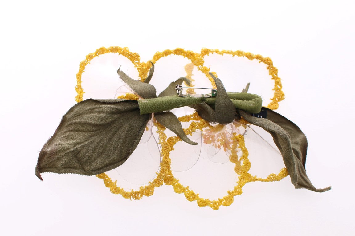 Dolce & Gabbana Floral Transparent HANDMADE Women's Brooch