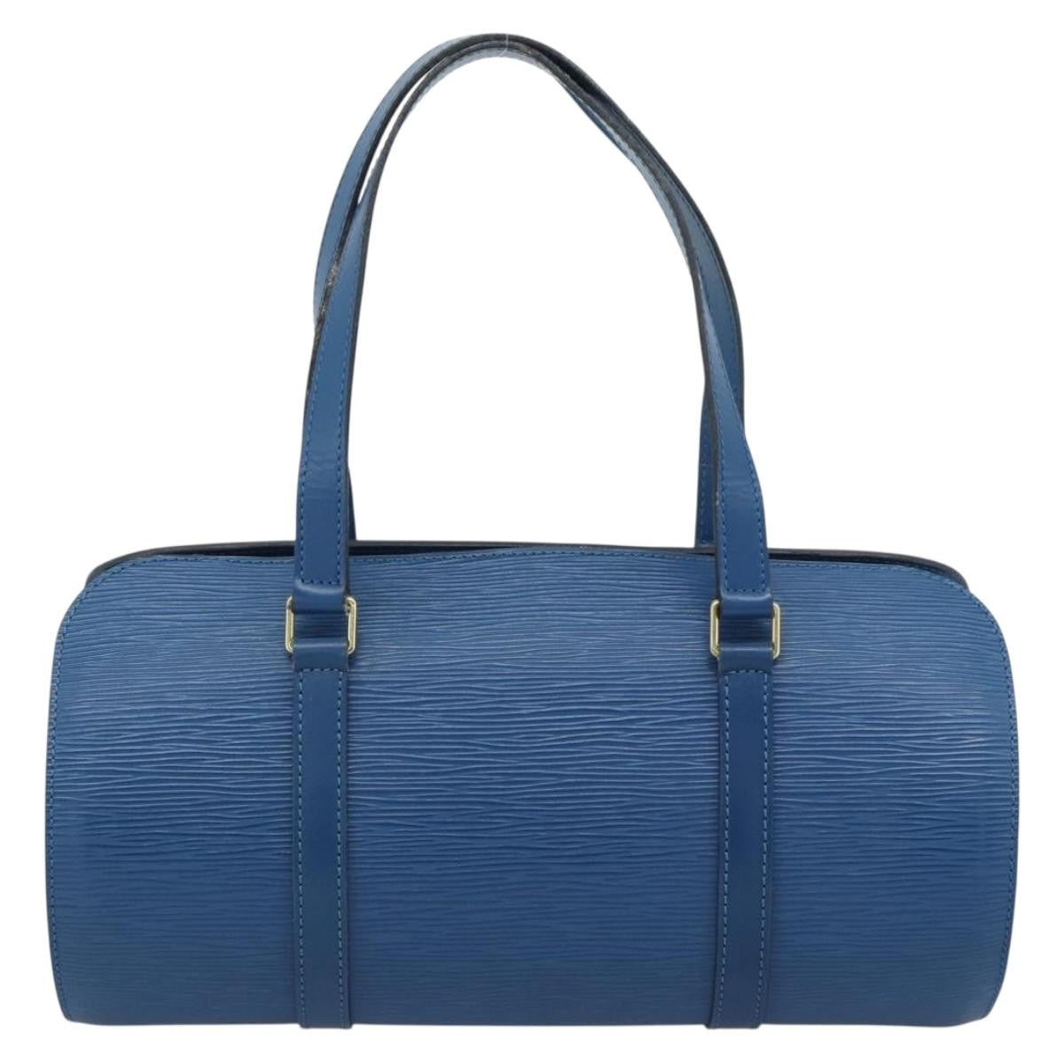 Louis Vuitton Soufflot Epi Leather Blue Leather Handbag (Pre-Owned)