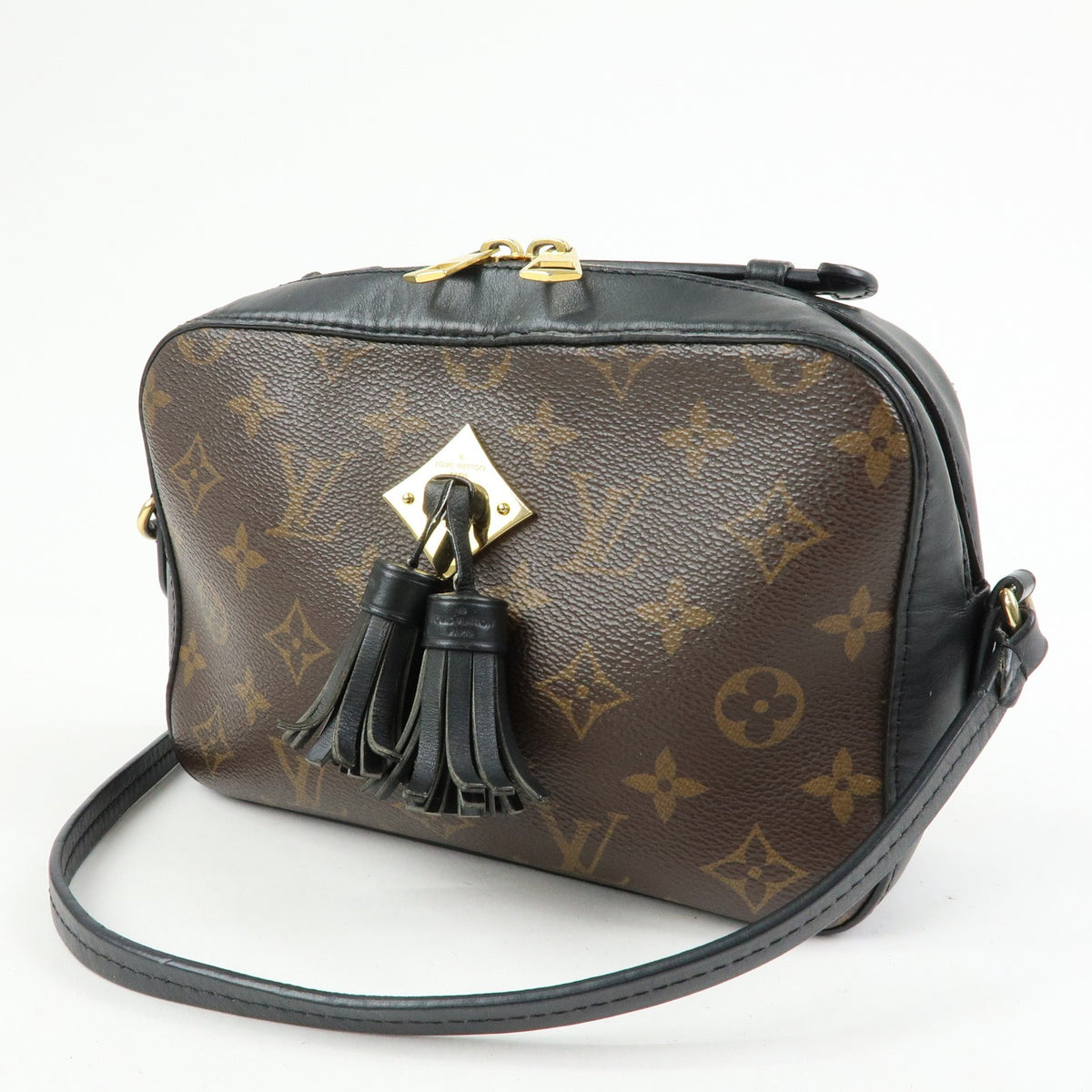 Louis Vuitton Saintonge Monogram Canvas With Leather Brown Canvas Handbag (Pre-Owned)