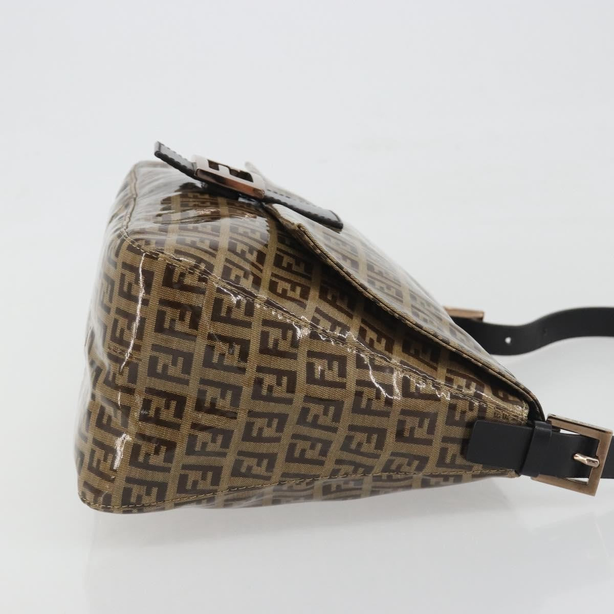 Fendi Mamma Baguette Zucchino Canvas Brown Canvas Shoulder Bag Bag (Pre-Owned)