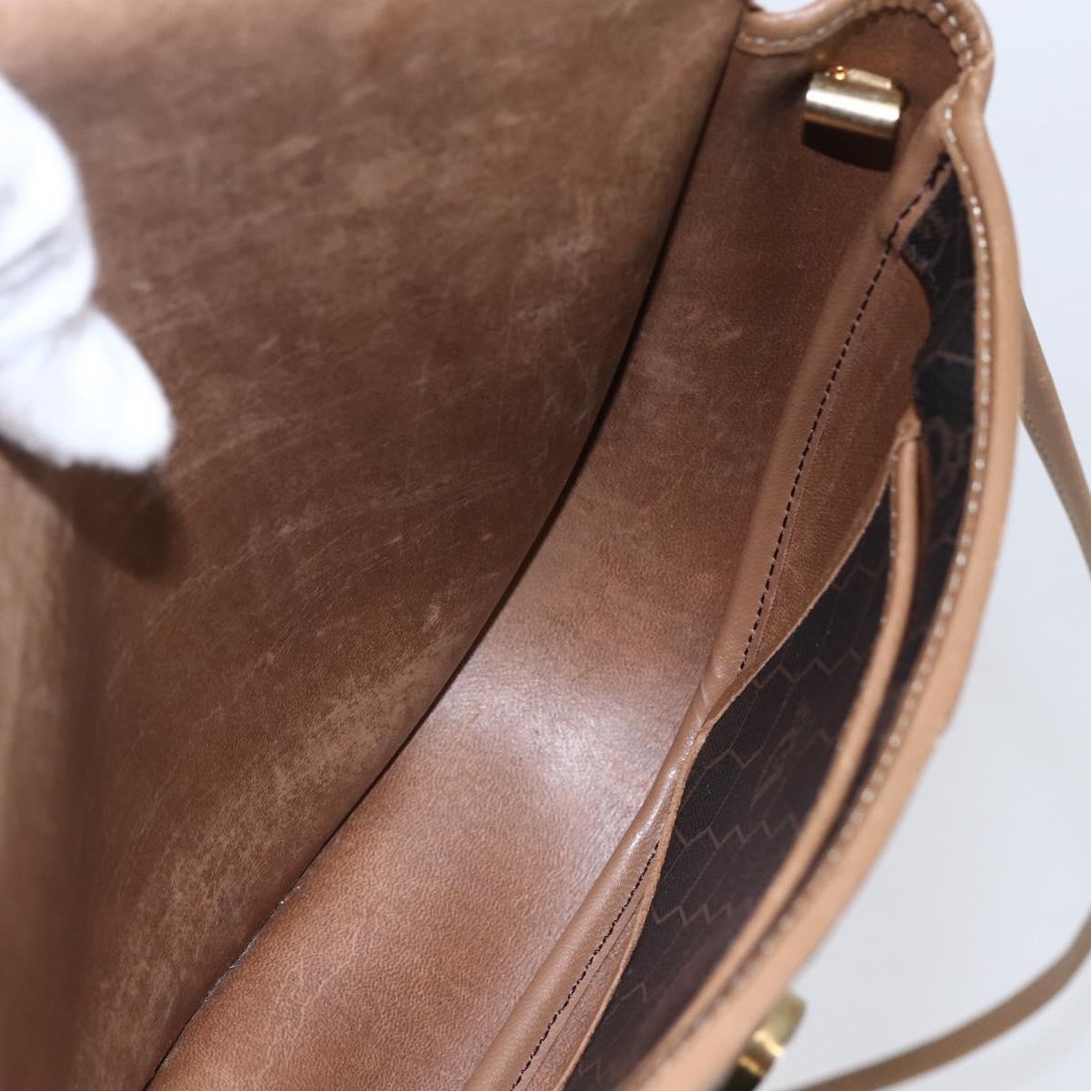 Christian Dior Vintage Honeycomb Flap Canvas And Leather Black Canvas Shoulder Bag Bag (Pre-Owned)
