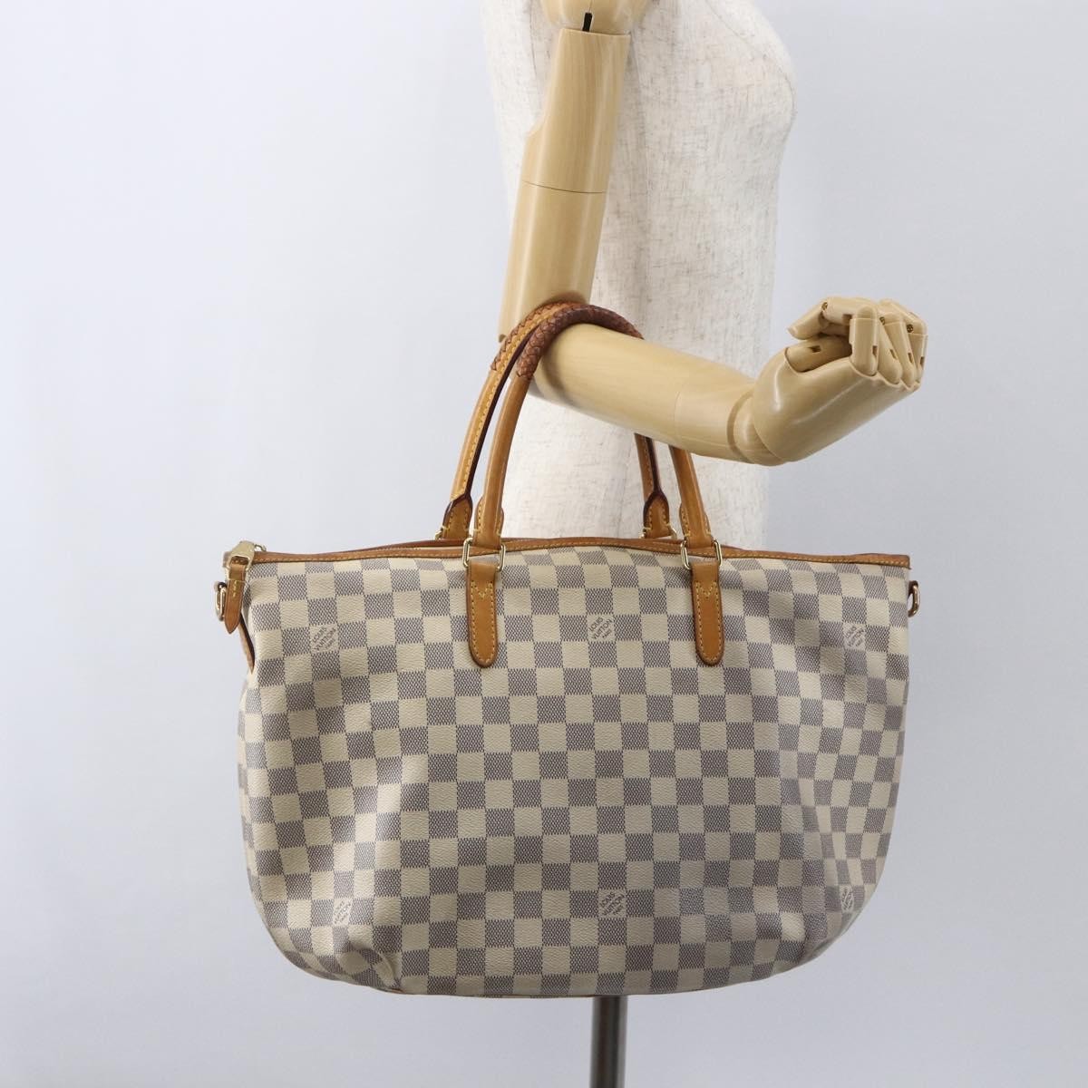 Louis Vuitton Riviera Damier White Canvas Handbag (Pre-Owned)