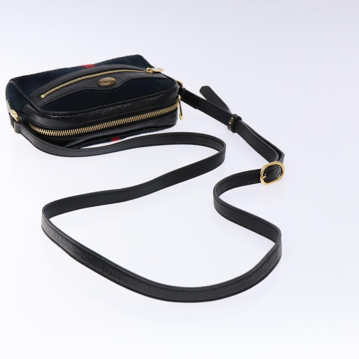 Gucci Ophidia Suede Navy Suede Shoulder Bag Bag (Pre-Owned)