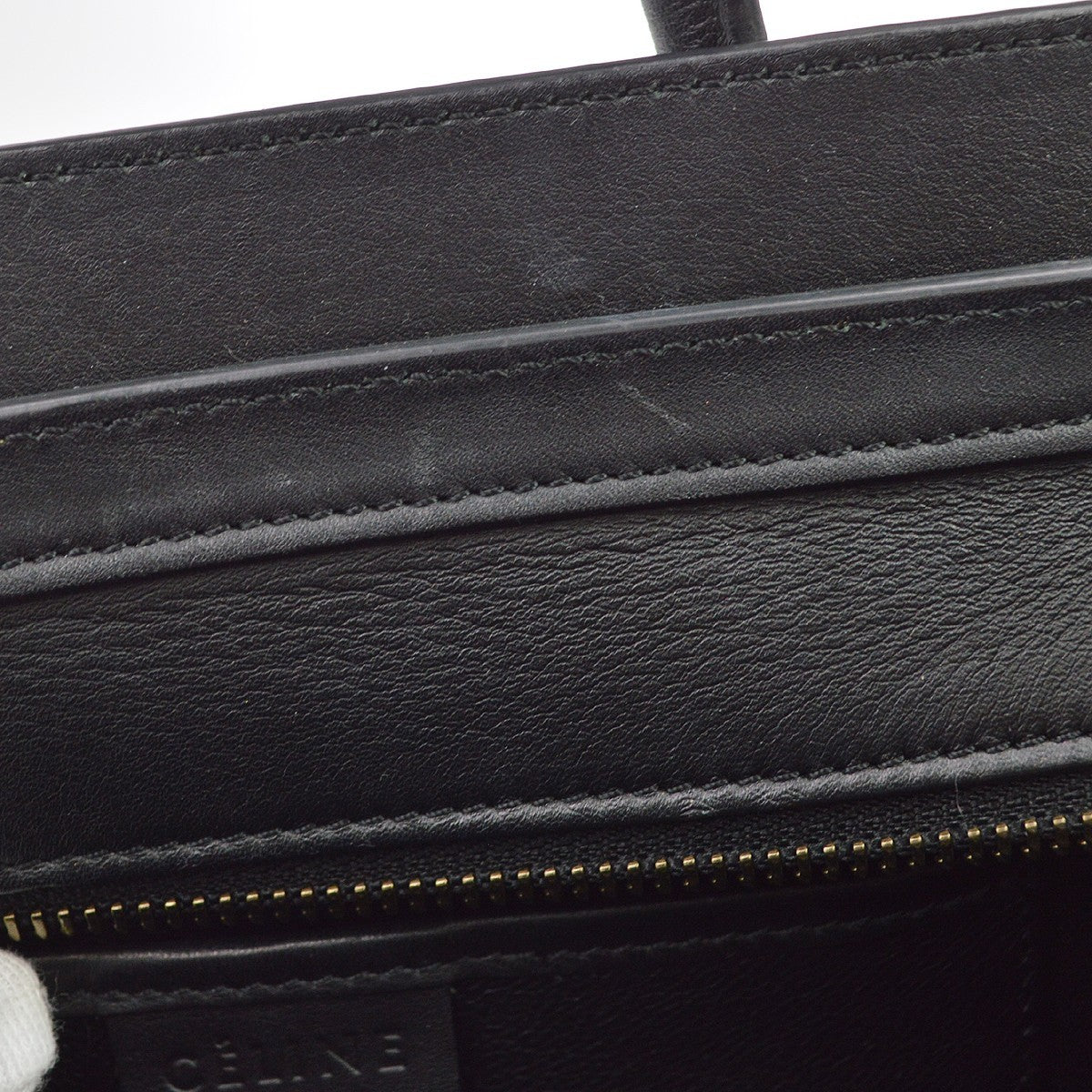 Celine Luggage Leather Green Leather Handbag (Pre-Owned)