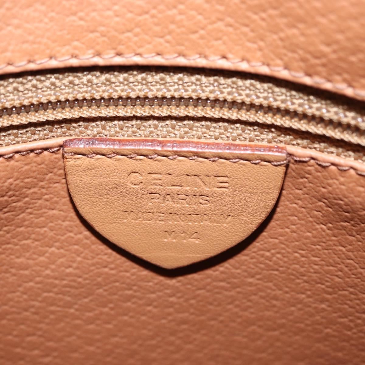 Celine Vintage Macadam Canvas And Leather Brown Canvas Shoulder Bag Bag (Pre-Owned)