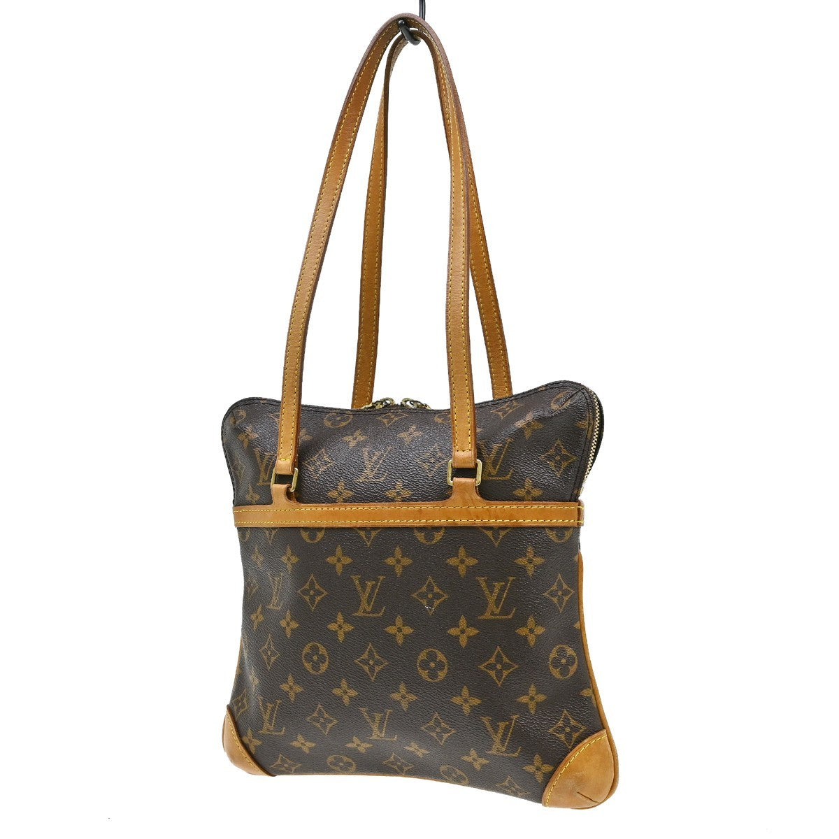 Louis Vuitton Coussin Denim Printed Monogram Embossed Lambskin Brown Canvas Handbag (Pre-Owned)
