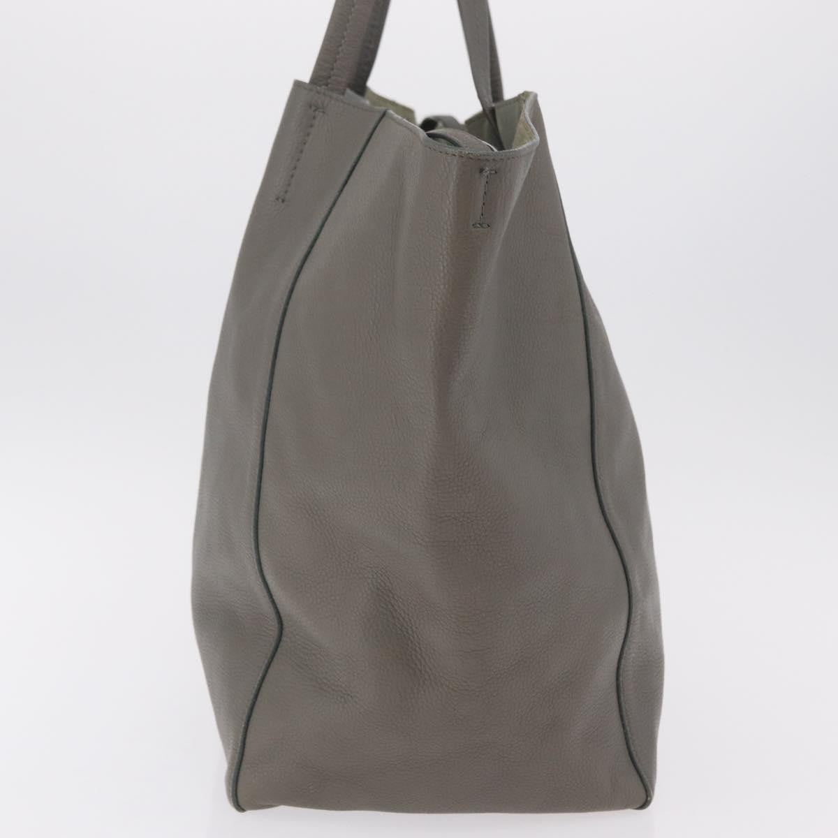 Celine Phantom Cabas Leather Gray Leather Tote Bag Bag (Pre-Owned)