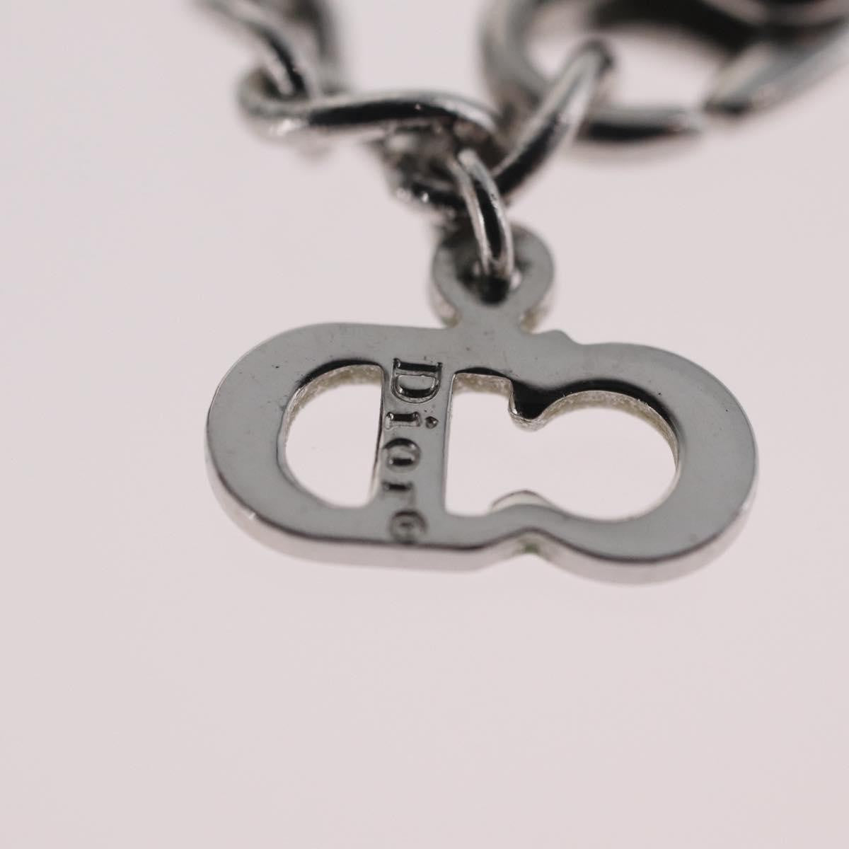 Christian Dior Vintage Logo Pendant Metal Silver Metal Necklace Jewelry (Pre-Owned)