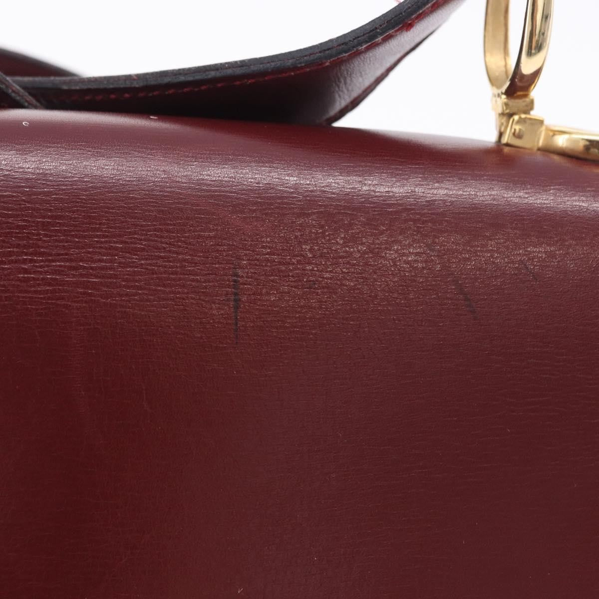 Celine Shoulder Leather Burgundy Leather Shoulder Bag Bag (Pre-Owned)