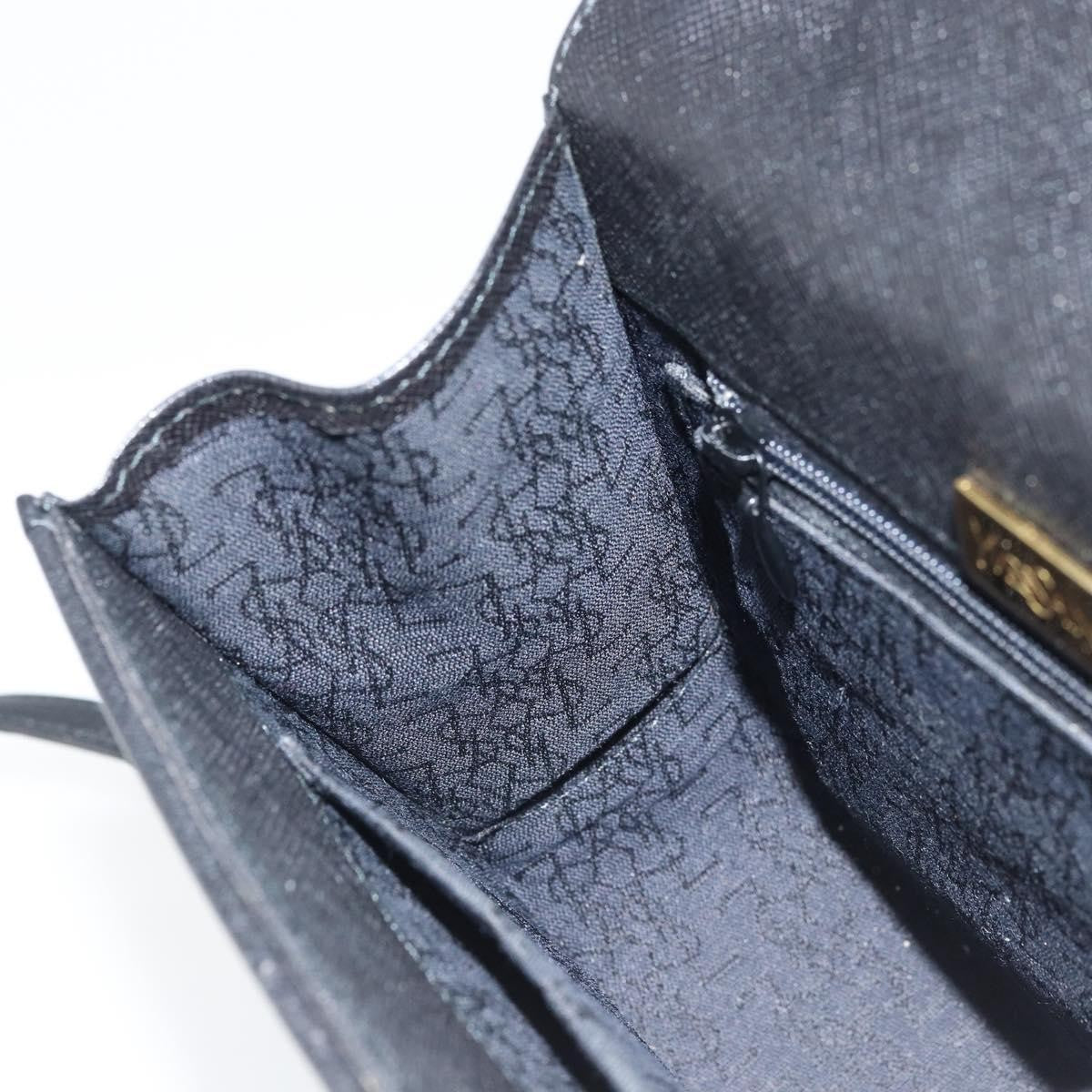 Saint Laurent Vintage Leather Black Leather Shoulder Bag Bag (Pre-Owned)