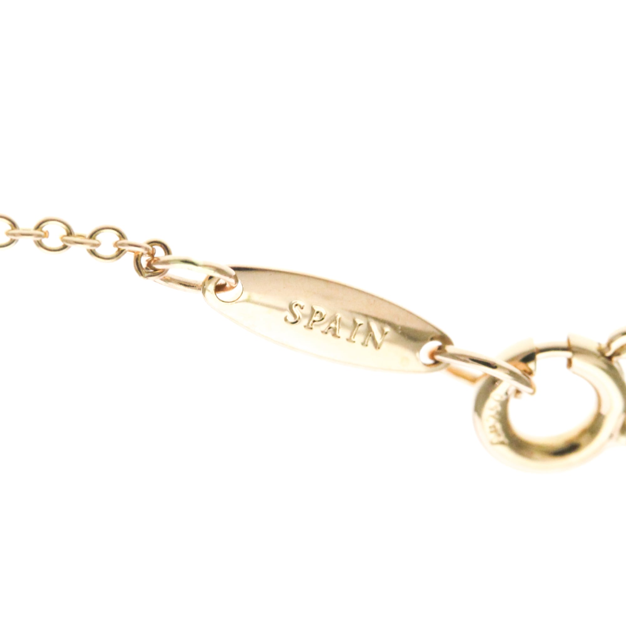 Tiffany & Co. Elsa Peretti Diamonds By The Yard 18K Rose Gold With Diamond Gold Pink_Gold Necklace Jewelry (Pre-Owned)