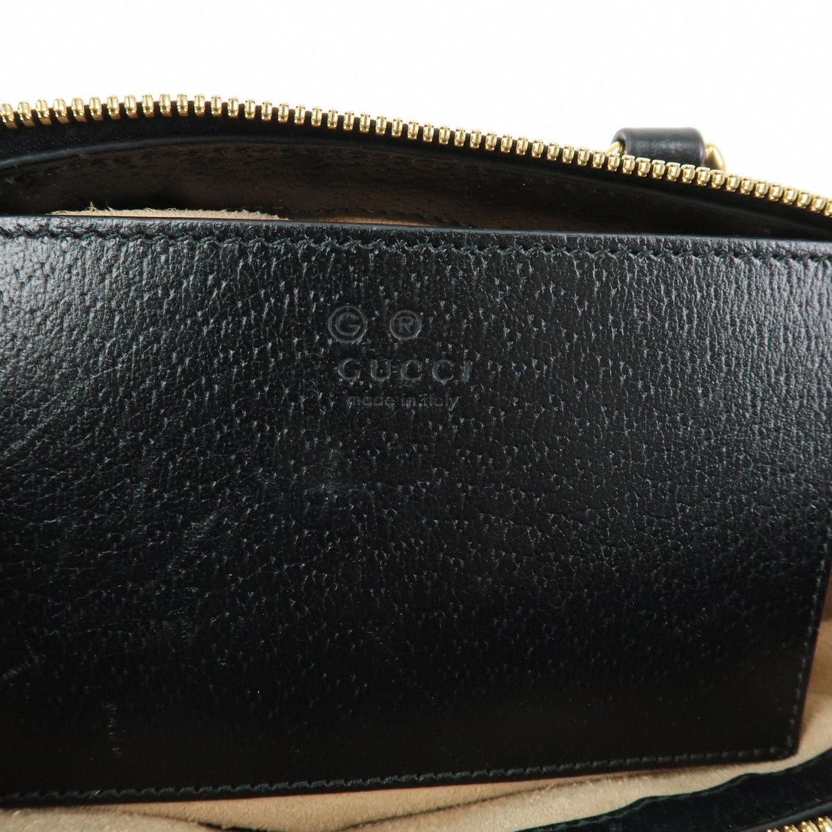 Gucci Ophidia Top Handle Leather Black Leather Tote Bag Bag (Pre-Owned)
