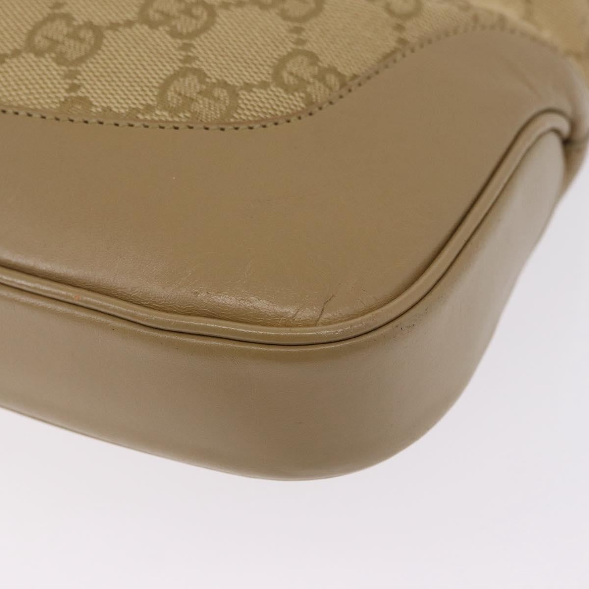 Gucci Jackie Canvas Beige Canvas Handbag (Pre-Owned)