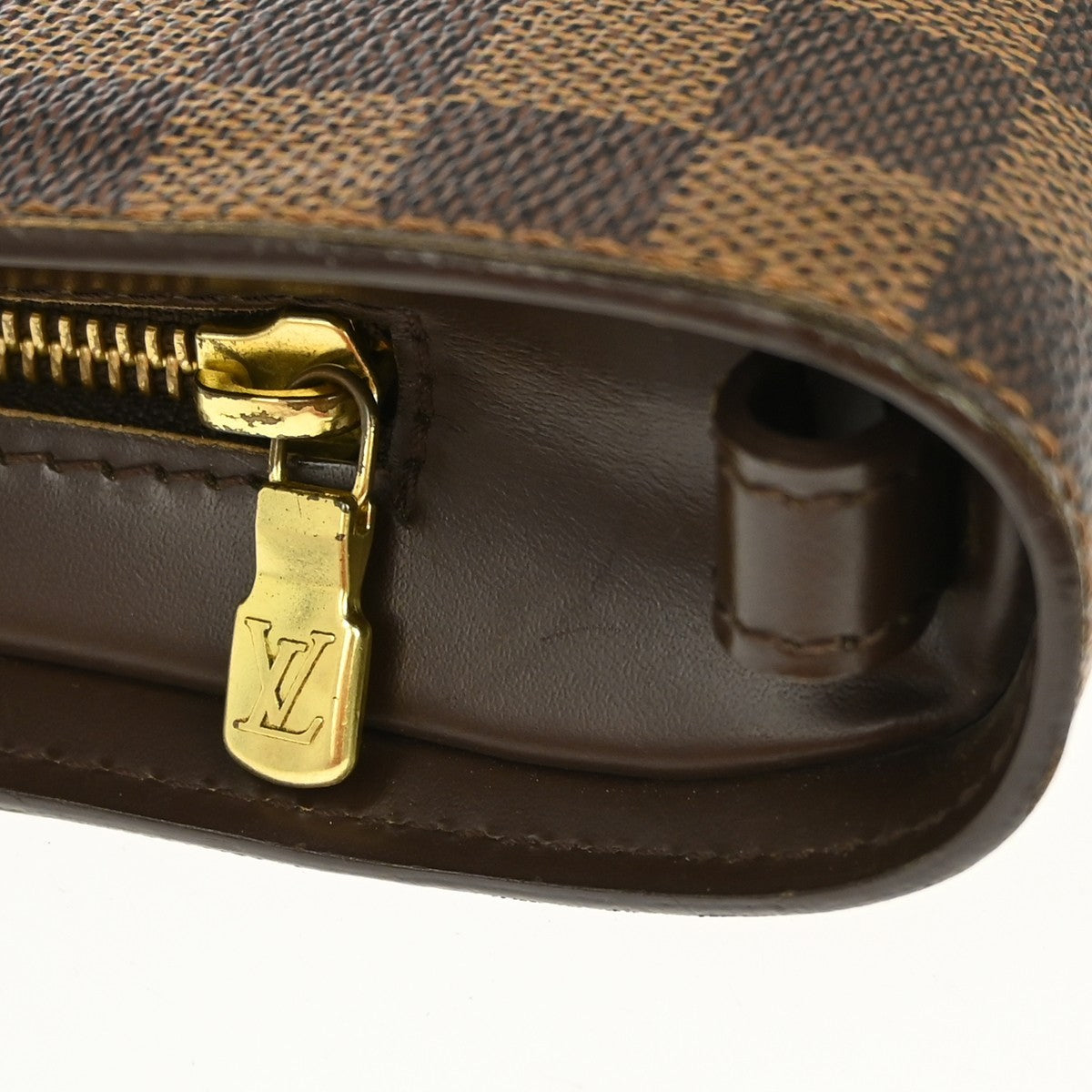 Louis Vuitton Pochette Saint Louis Damier Ebene Brown Canvas Clutche & Pouche Bag (Pre-Owned)