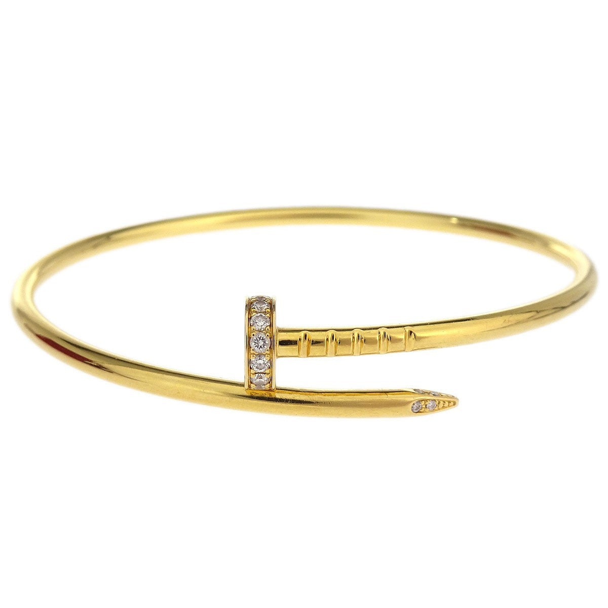 Cartier Juste Un Clou 18K Yellow Gold With Diamonds Gold Yellow_Gold Bracelet Jewelry (Pre-Owned)