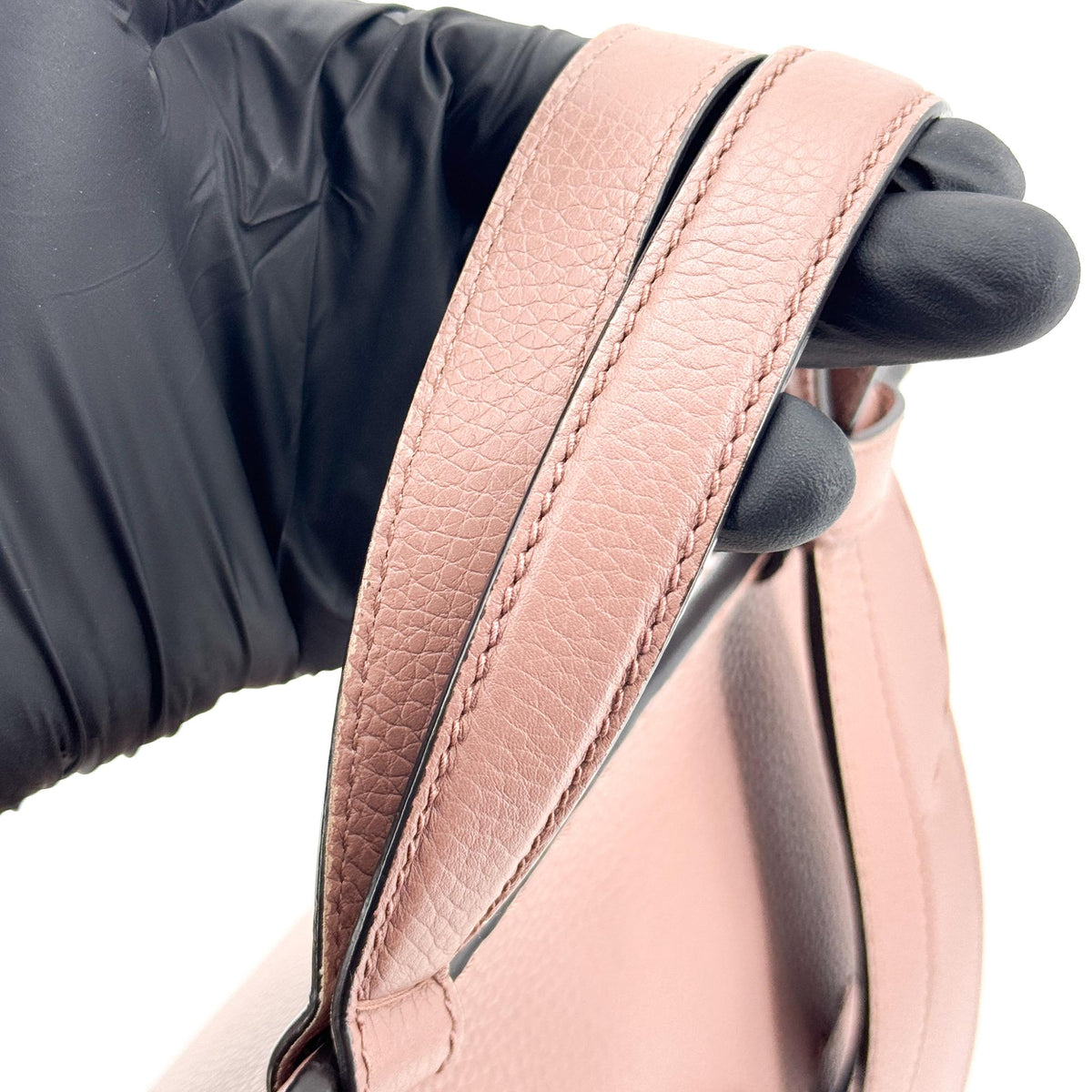 Gucci Gg Marmont Top Handle Leather Pink Leather Handbag (Pre-Owned)