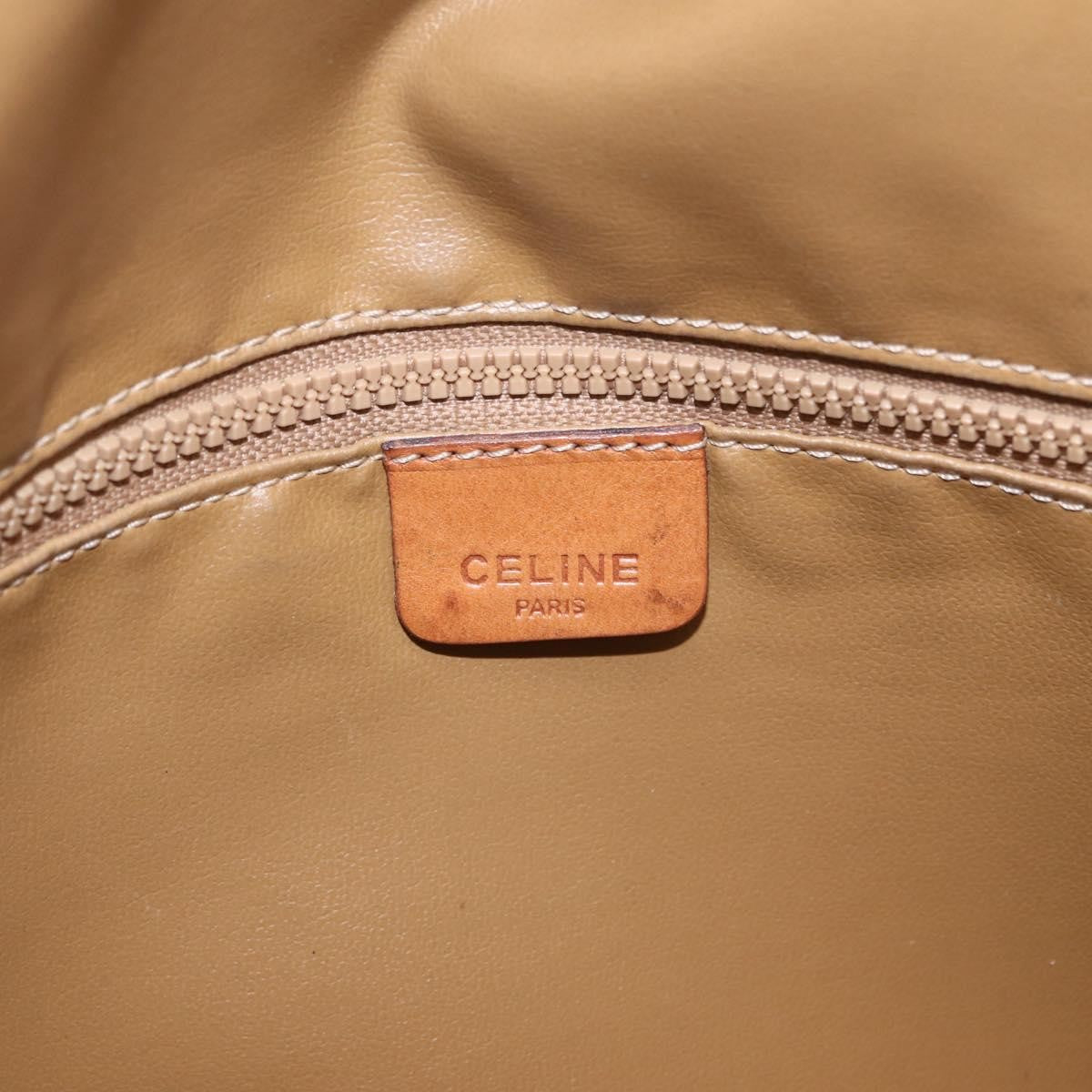 Celine Macadam Macadam With Leather Brown Canvas Tote Bag Bag (Pre-Owned)