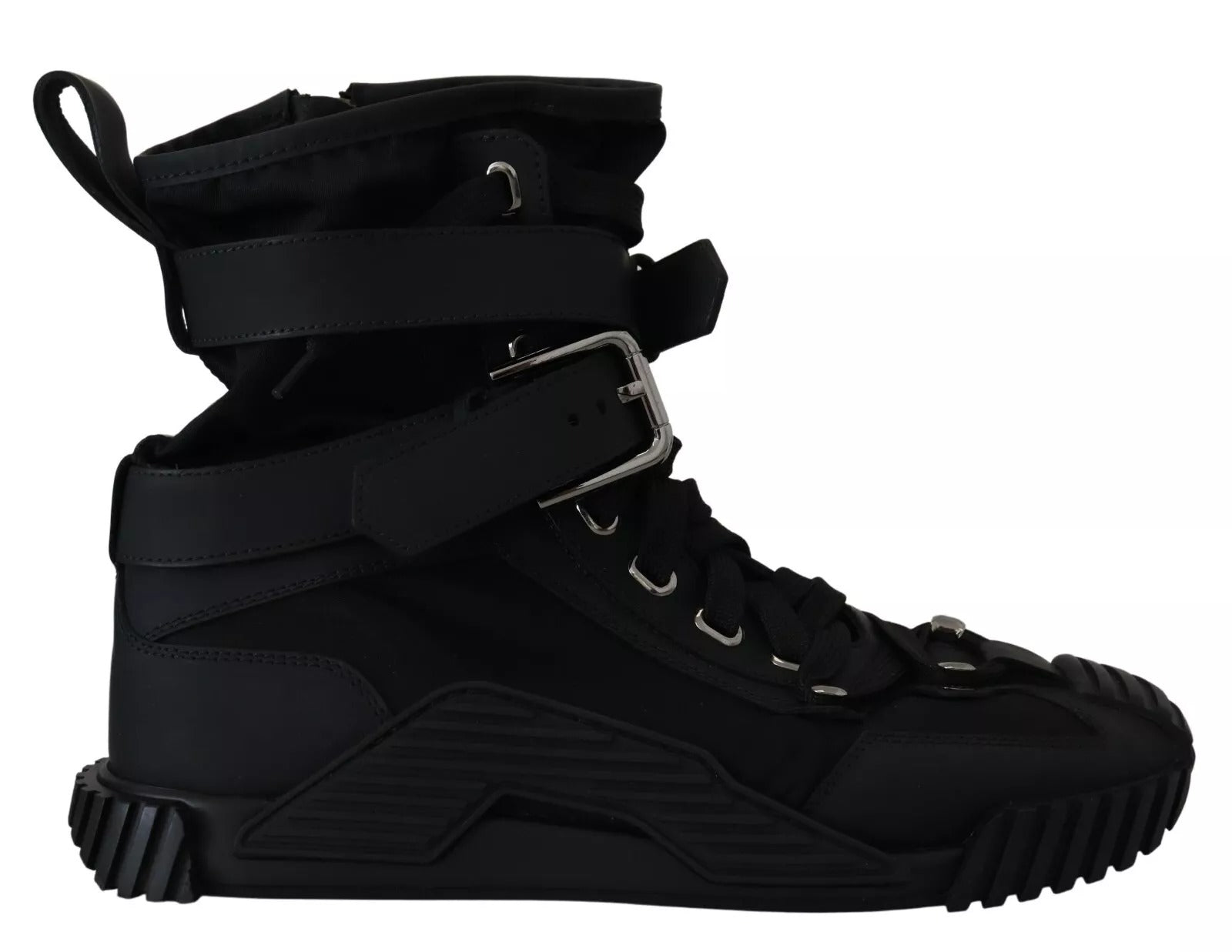 Dolce & Gabbana Black Nylon High Top Sorrento Sneakers Women's Shoes (Pre-Owned)