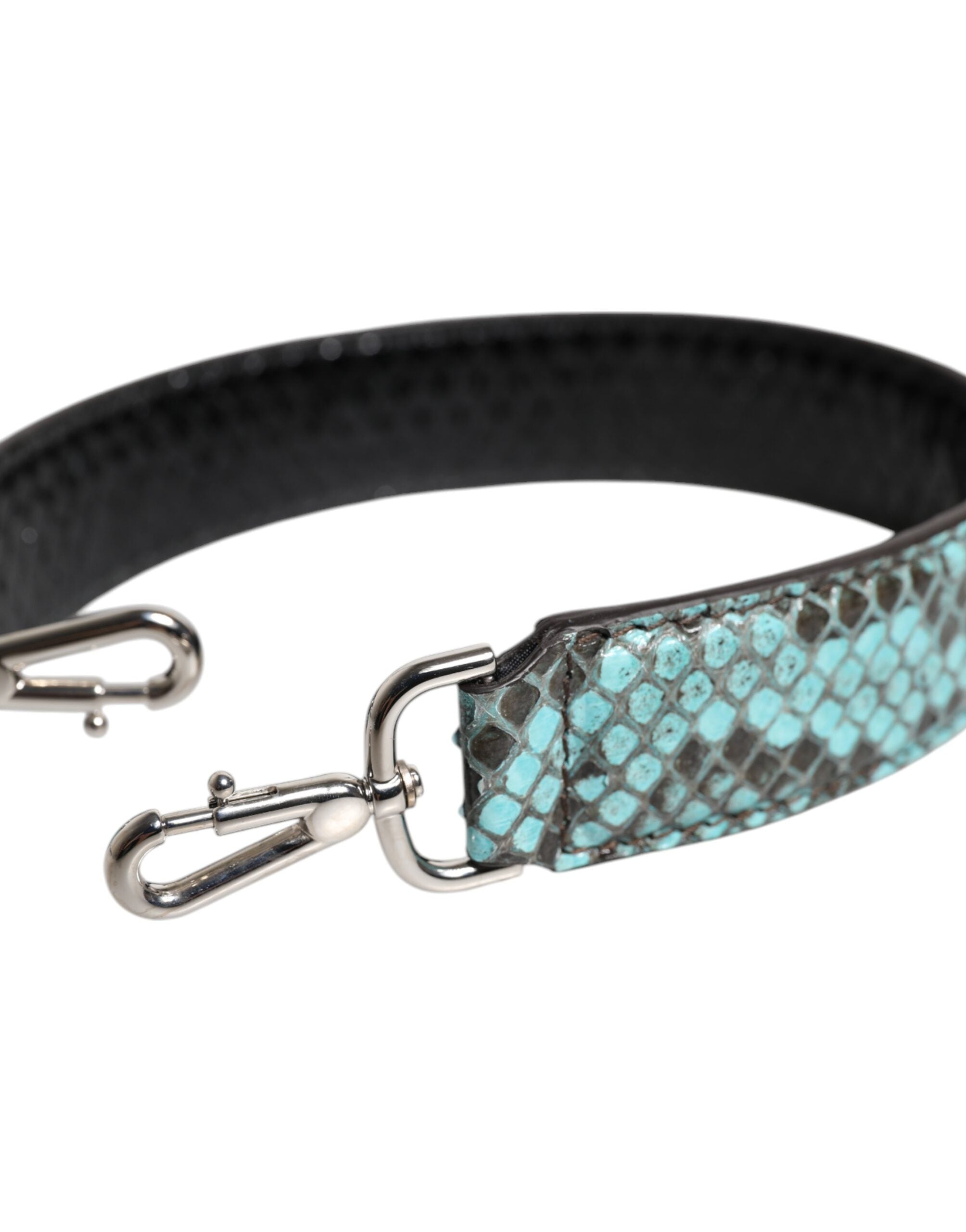 Dolce & Gabbana Black Blue Exotic Leather Bag Shoulder Women's Strap