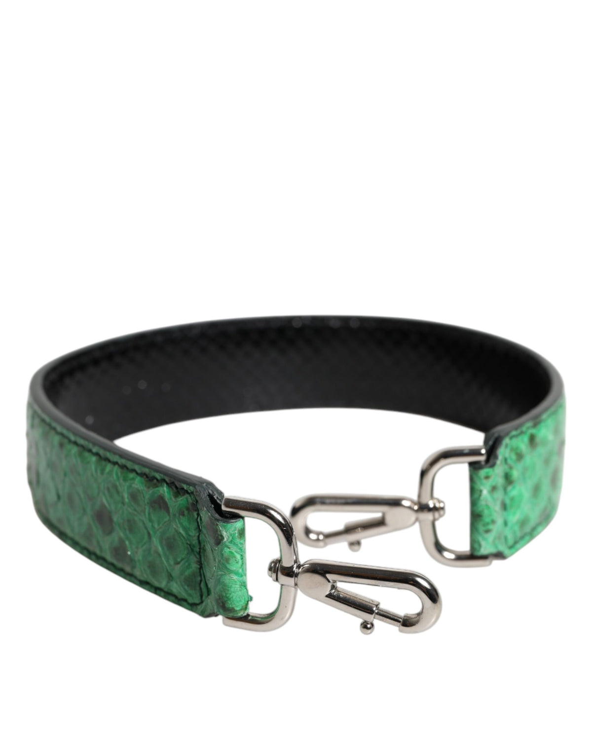 Dolce & Gabbana Black Green Exotic Leather Bag Shoulder Women's Strap