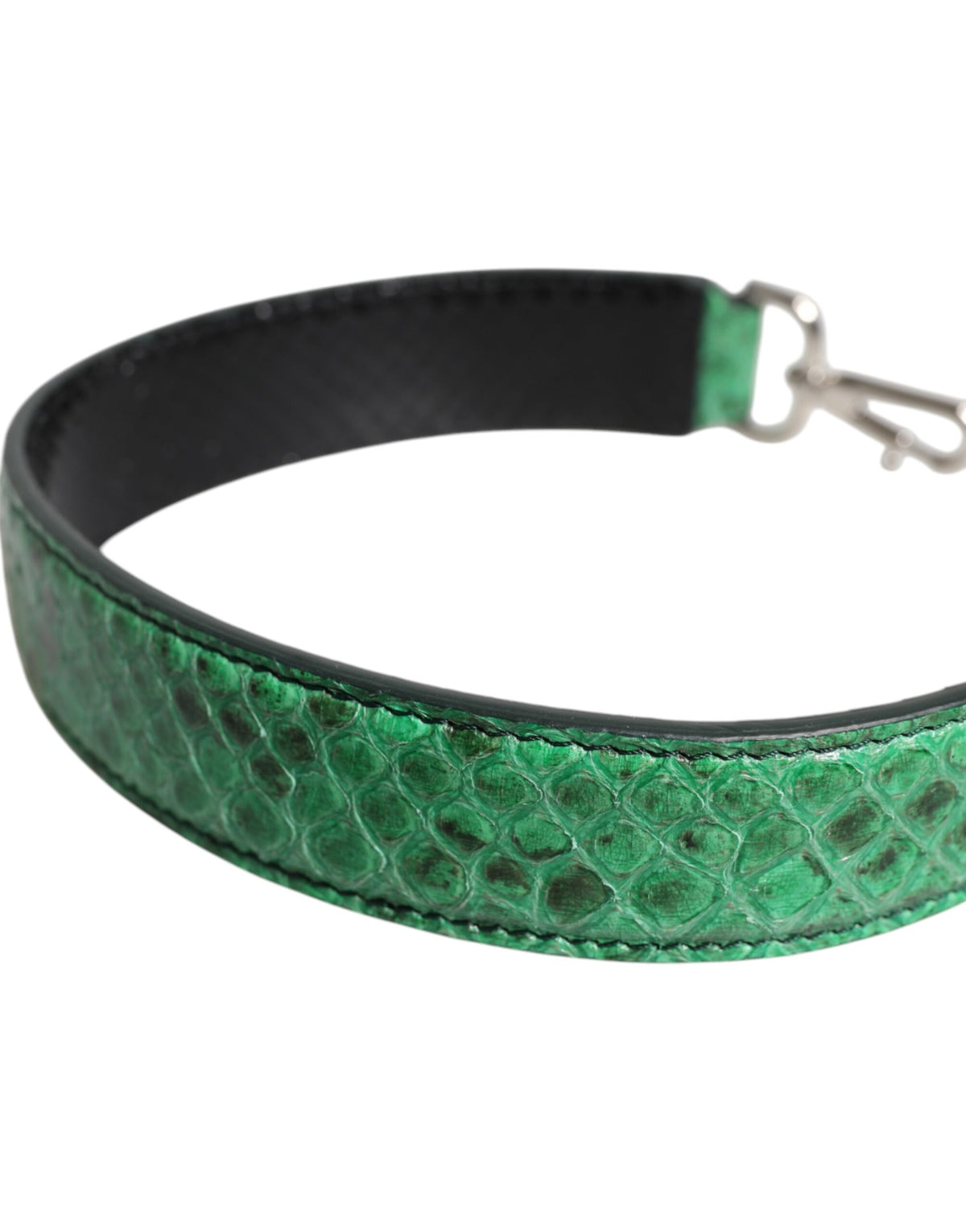 Dolce & Gabbana Black Green Exotic Leather Bag Shoulder Women's Strap