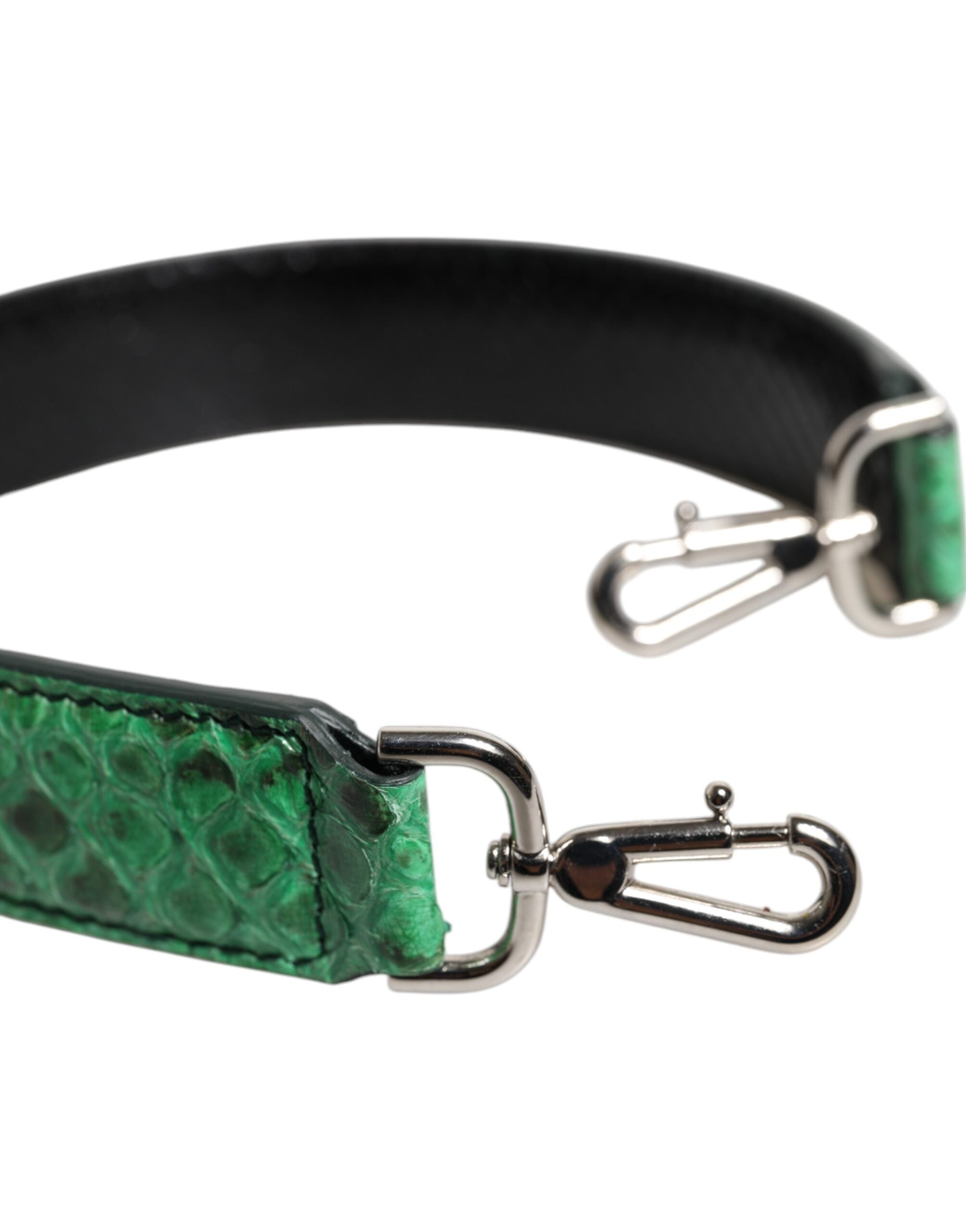 Dolce & Gabbana Black Green Exotic Leather Bag Shoulder Women's Strap