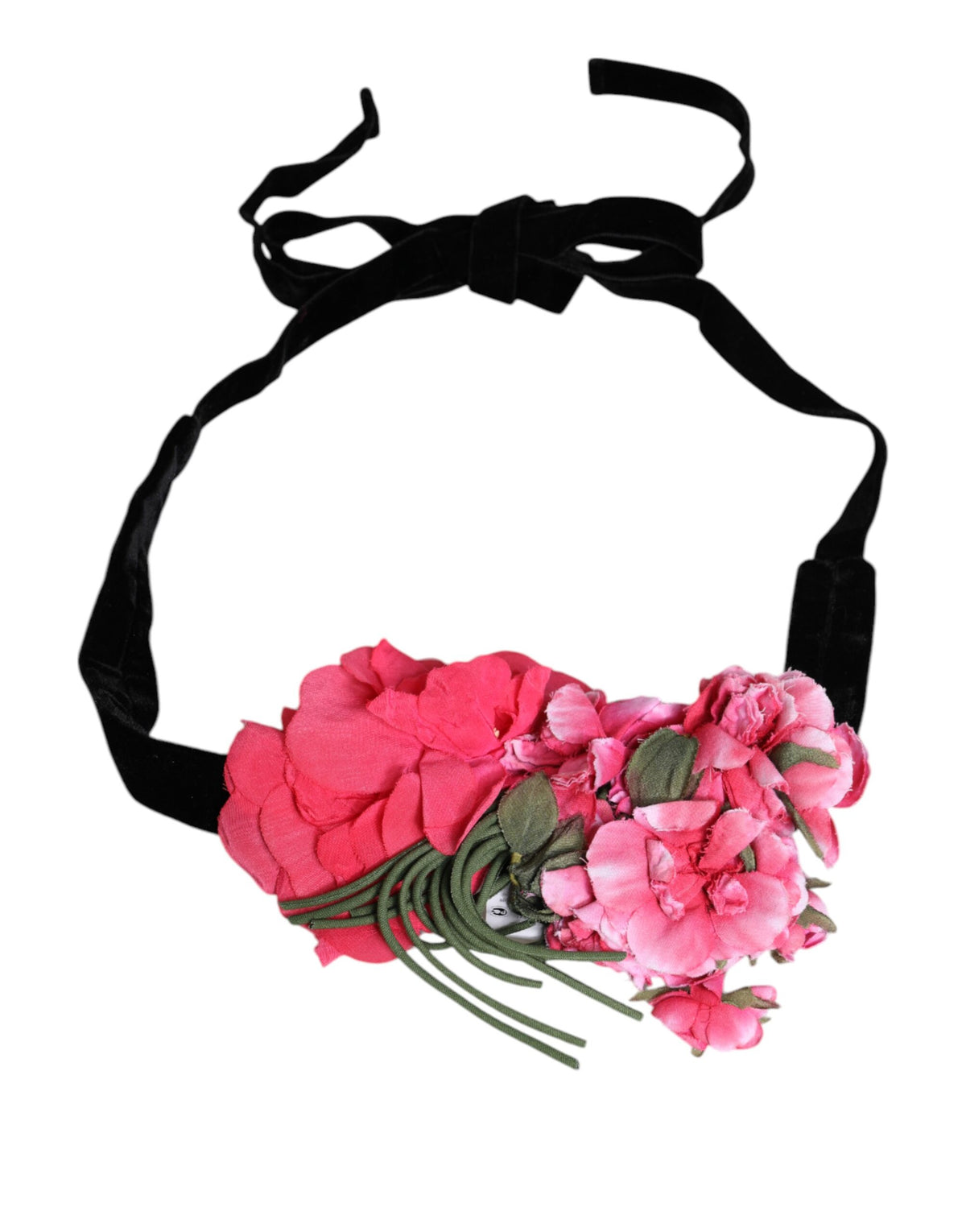 Dolce & Gabbana Multicolor Floral Applique Detail Tie Women's Belt