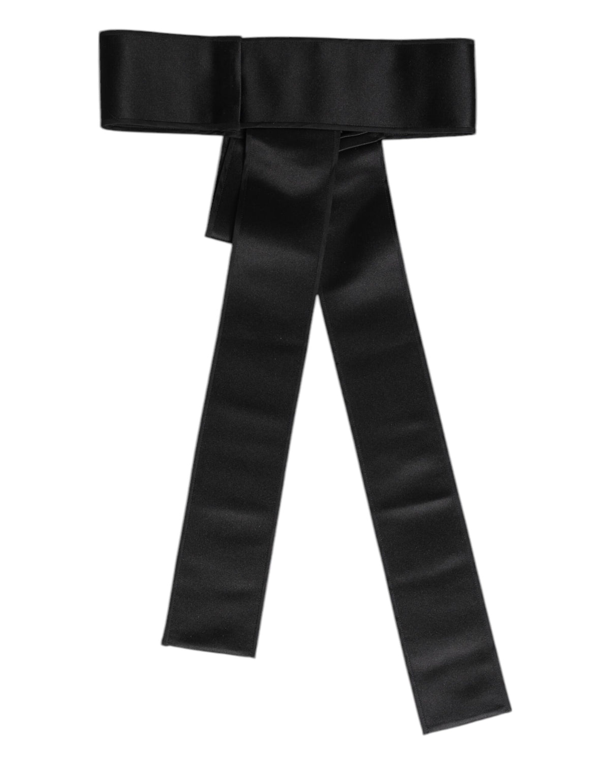 Dolce & Gabbana Black Satin Wide Waist Women's Belt
