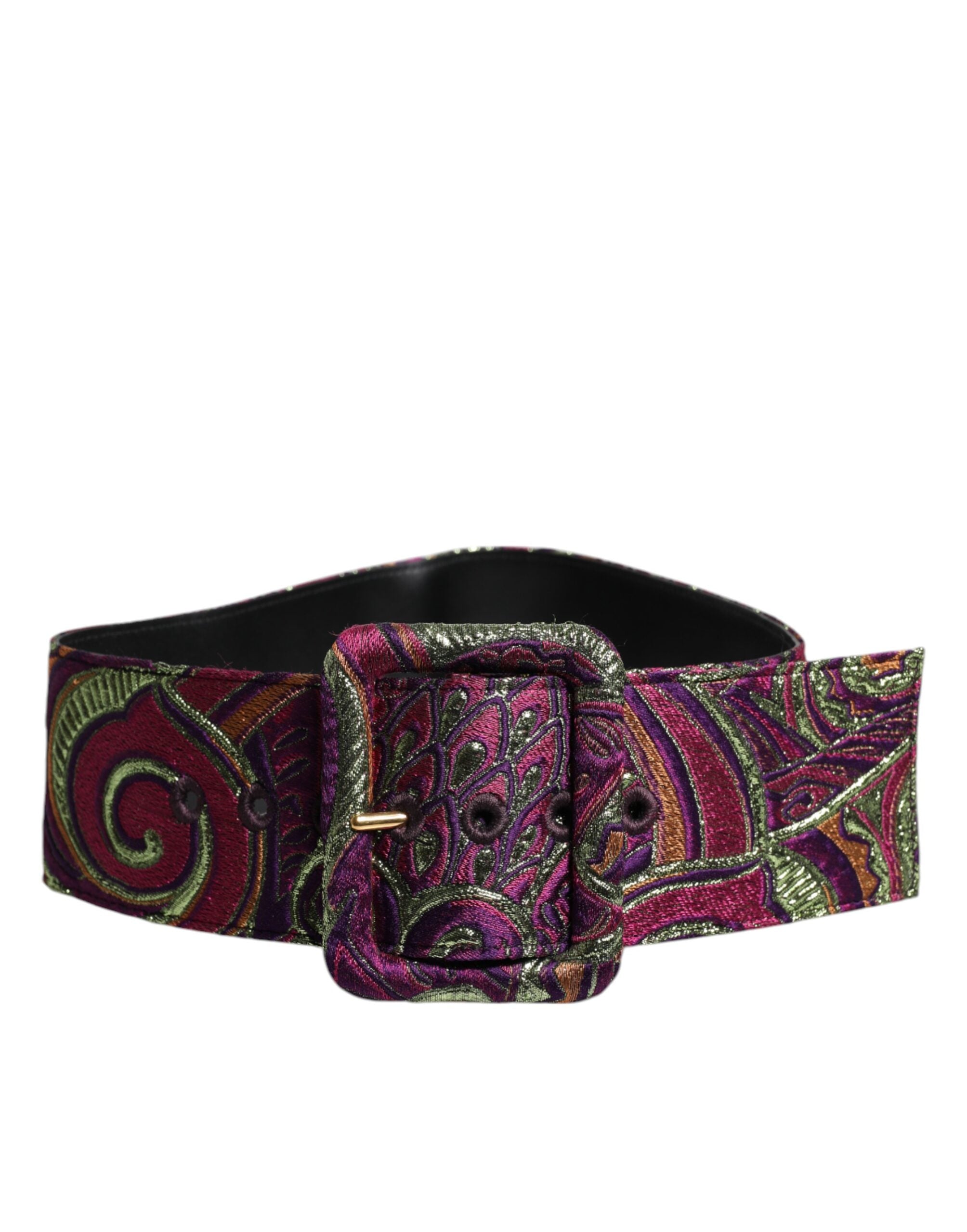 Dolce & Gabbana Multicolor Floral Jacquard Wide Waist Women's Belt (Pre-Owned)