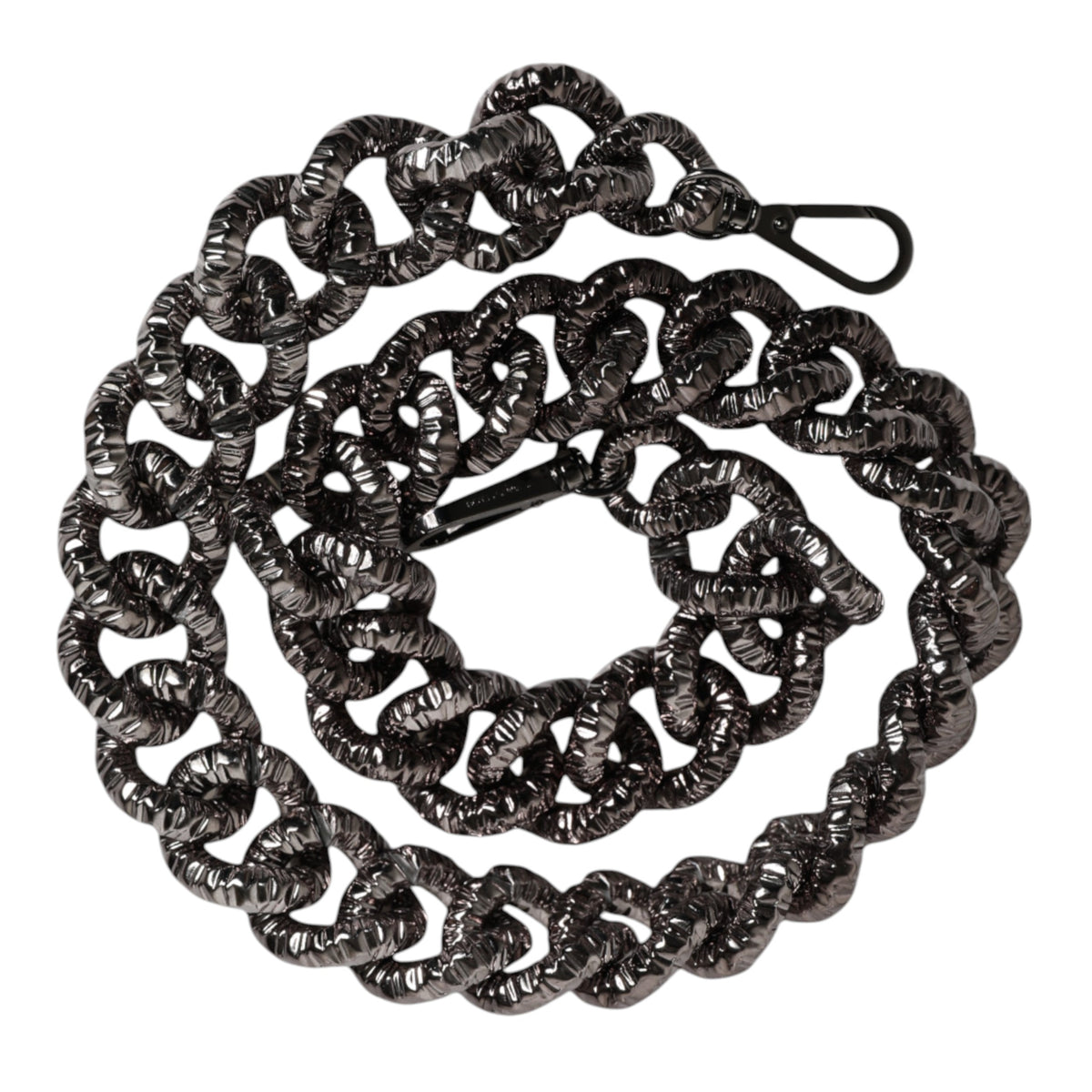 Dolce & Gabbana Black Chain Logo Engraved Bag Shoulder Women's Strap (Pre-Owned)