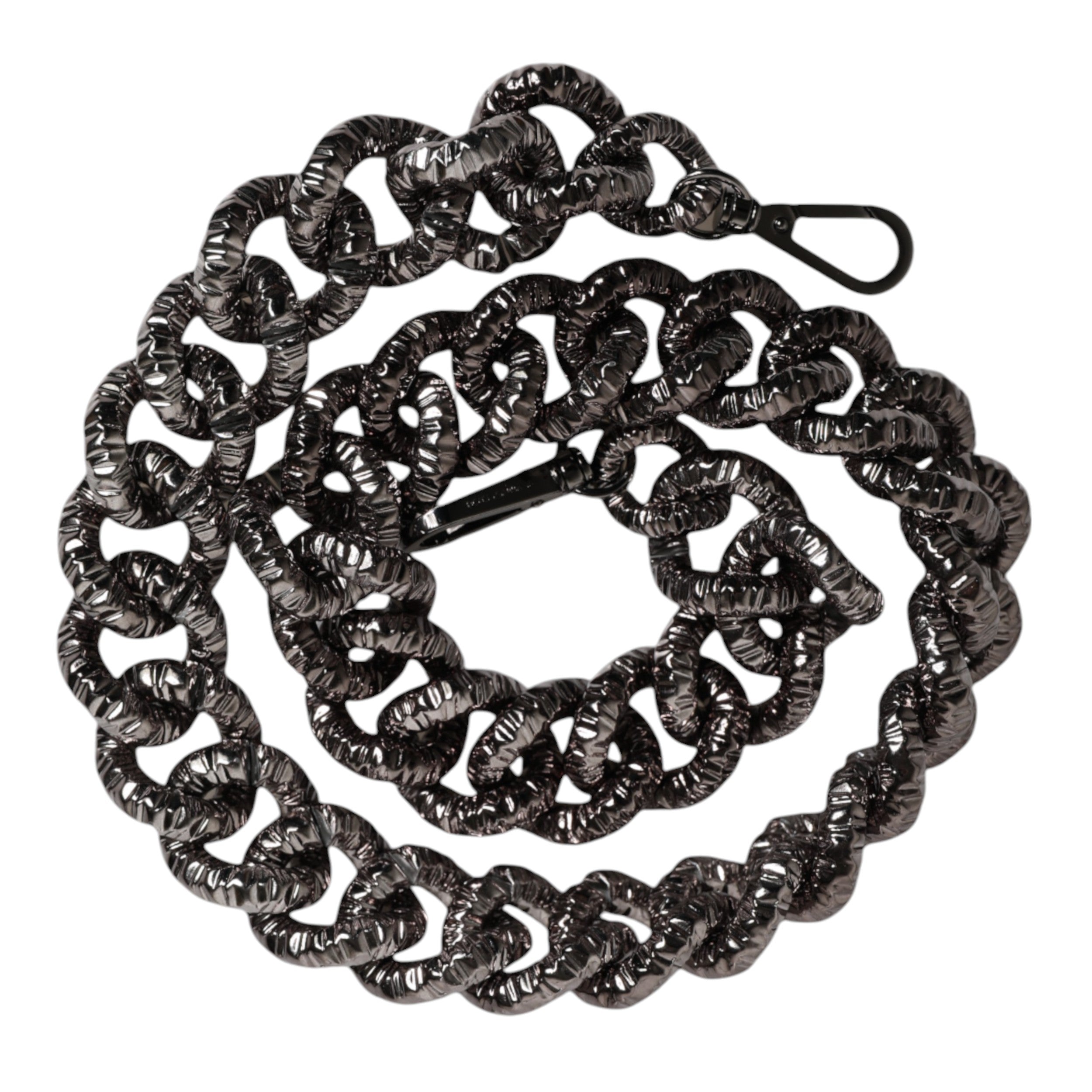 Dolce & Gabbana Black Chain Logo Engraved Bag Shoulder Women's Strap (Pre-Owned)