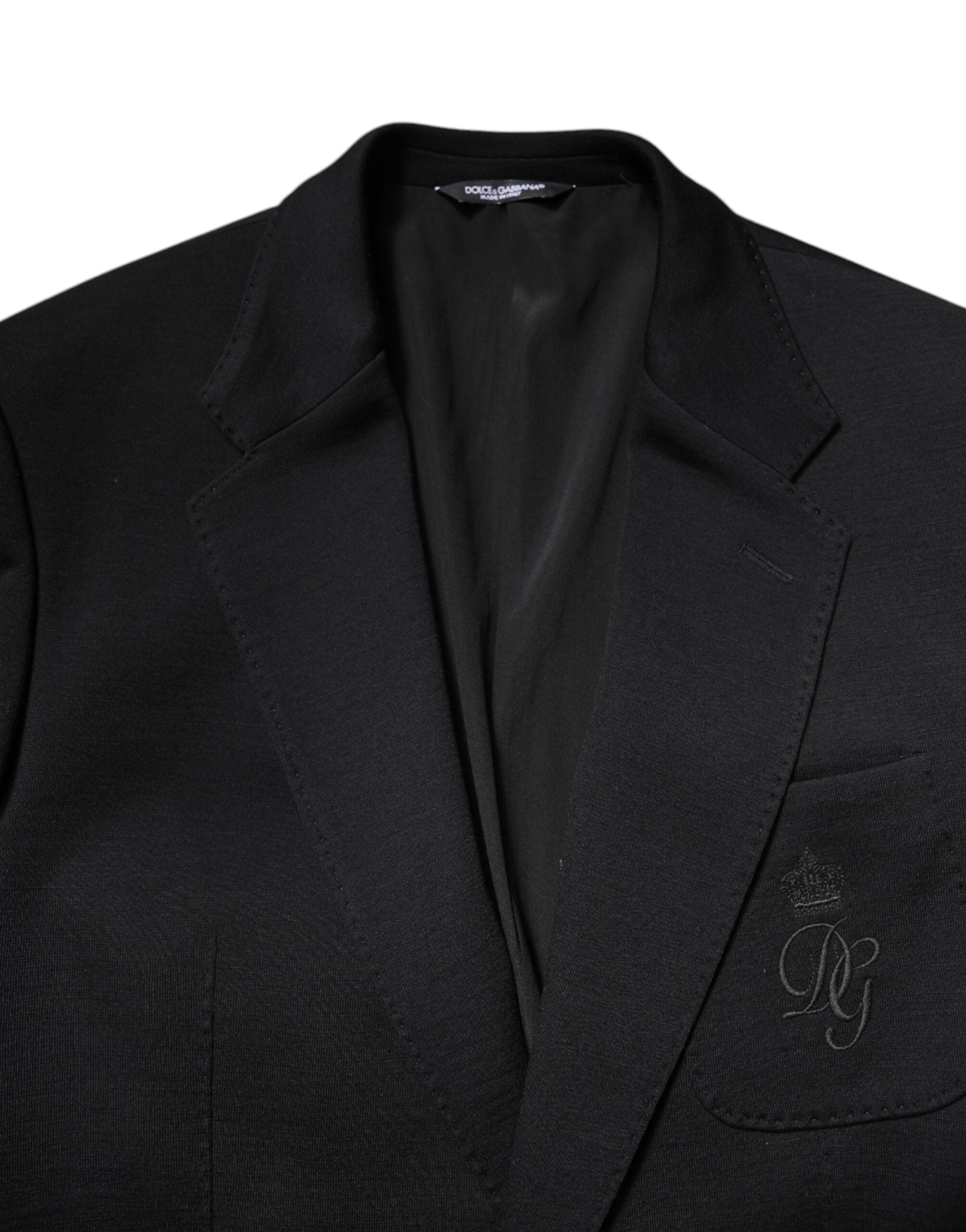 Dolce & Gabbana Black Wool Slim Fit Coat Blazer Jacket Men's Suit (Pre-Owned)