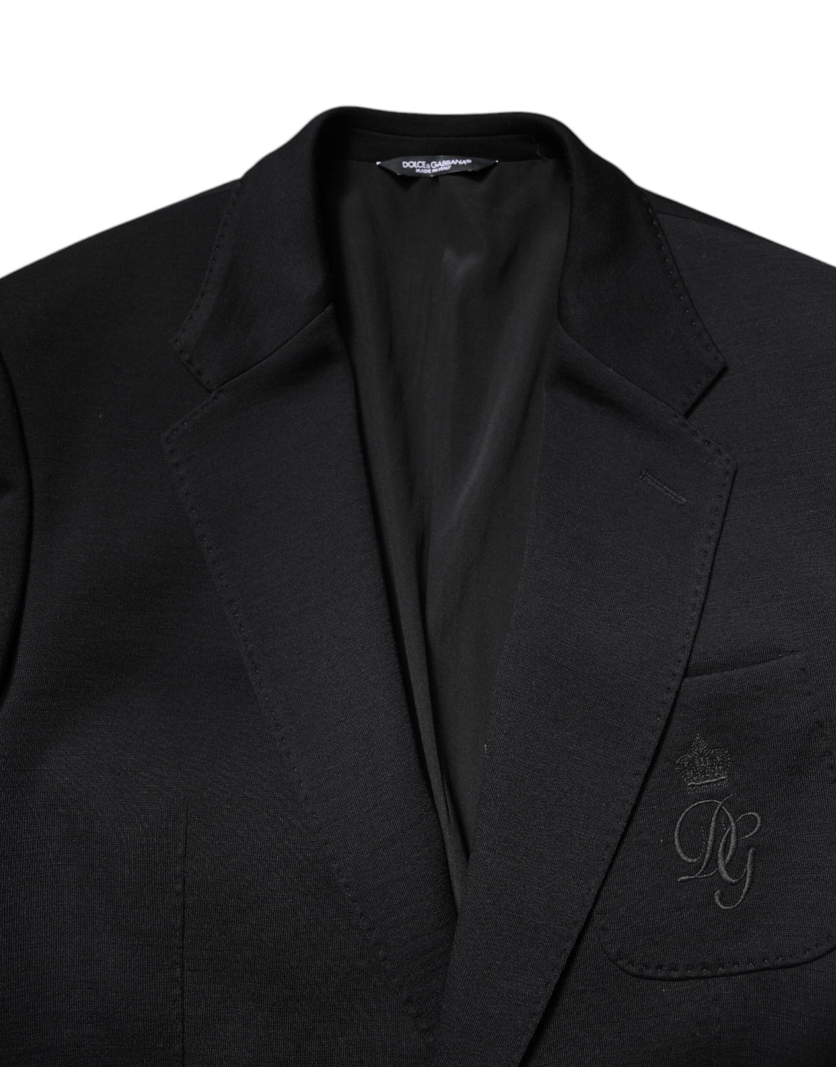 Dolce & Gabbana Black Wool Slim Fit Coat Blazer Jacket Men's Suit (Pre-Owned)