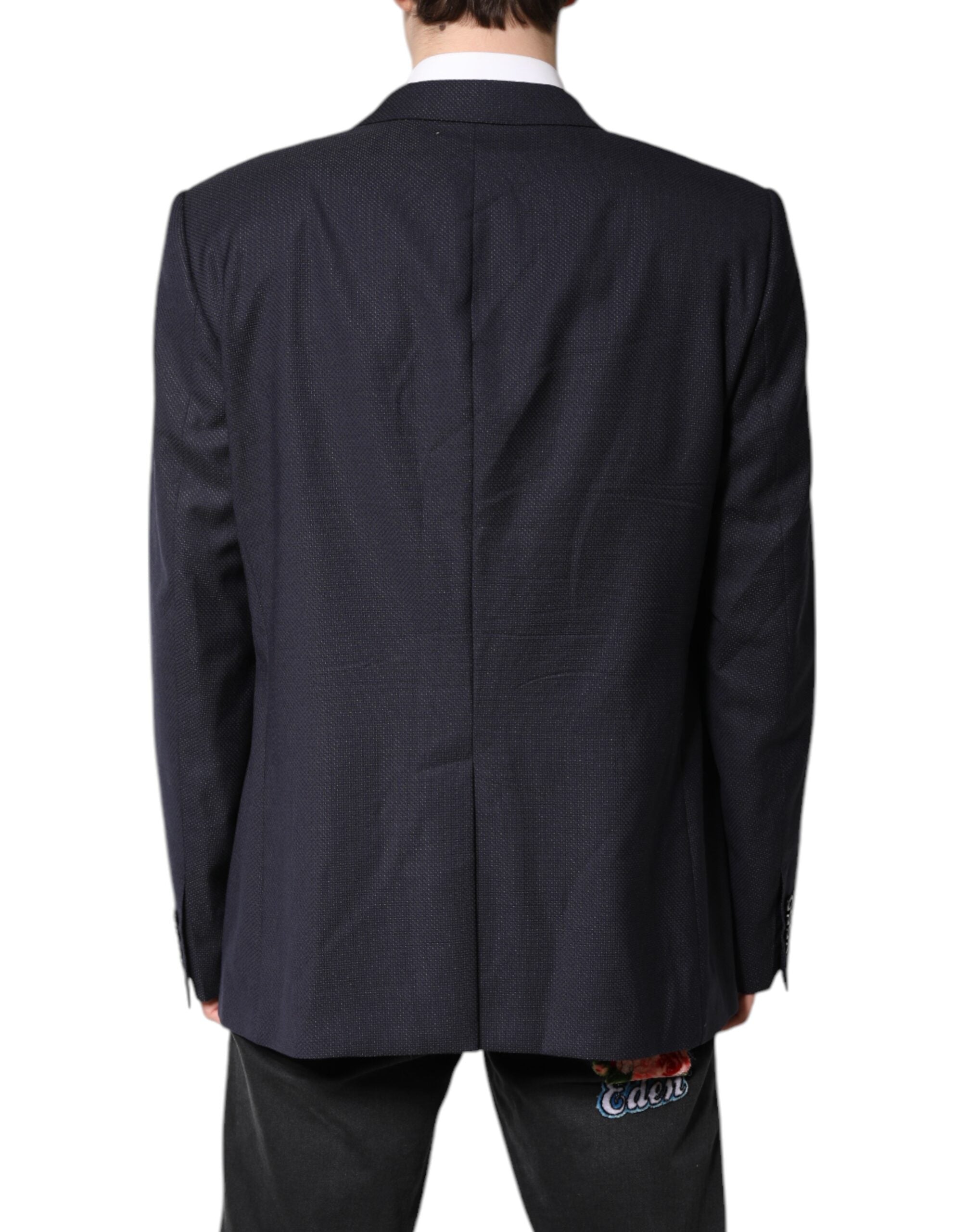 Dolce & Gabbana Black Wool Single Breasted Coat Blazer Men's Suit (Pre-Owned)