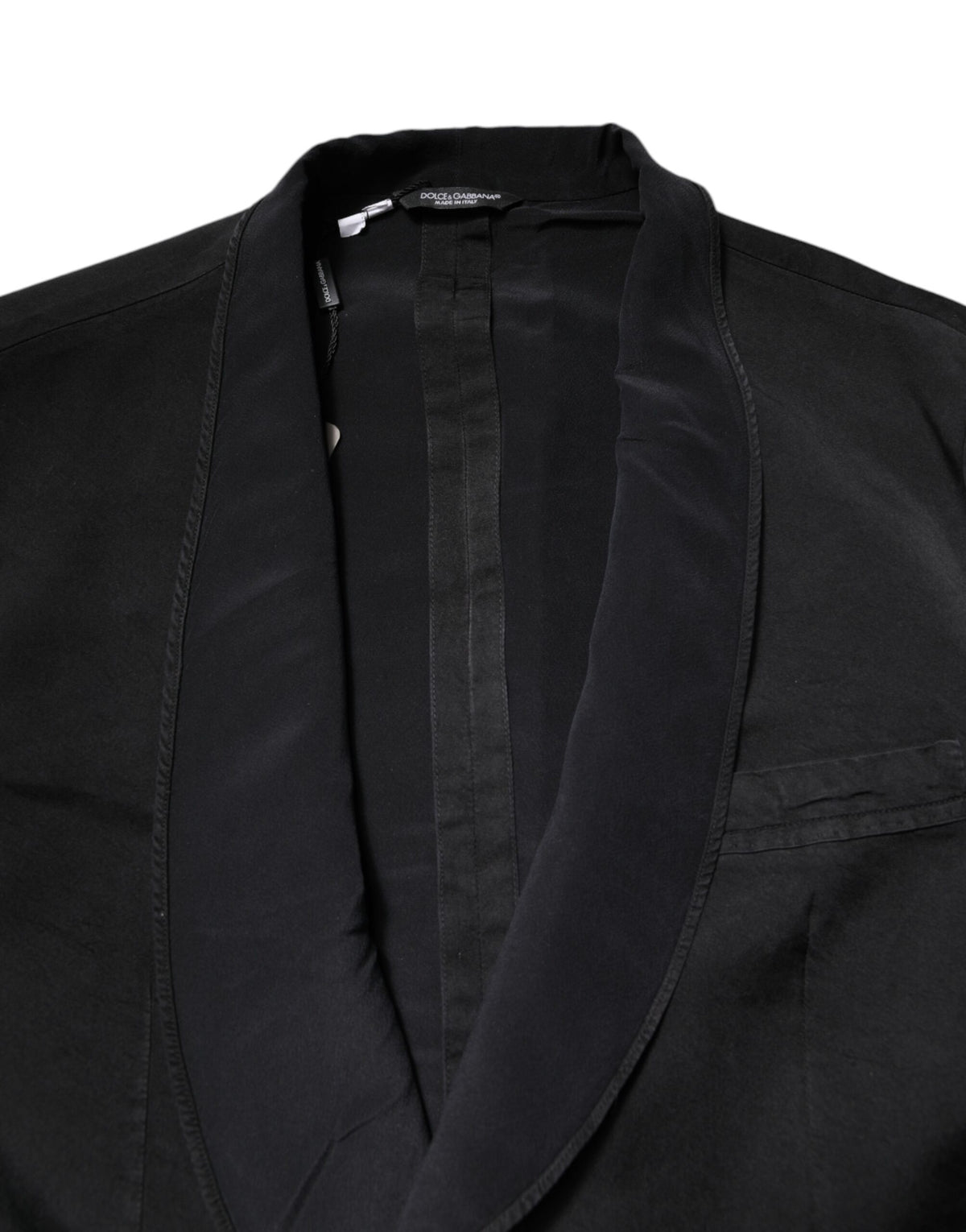 Dolce & Gabbana Black Silk Single Breasted Coat Blazer Men's Suit (Pre-Owned)
