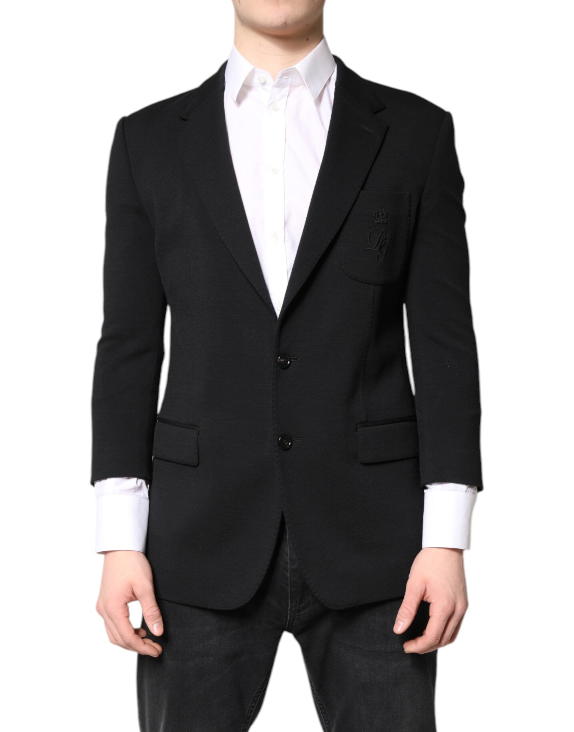 Dolce & Gabbana Black Single Breasted Men Coat Blazer Men's Suit (Pre-Owned)