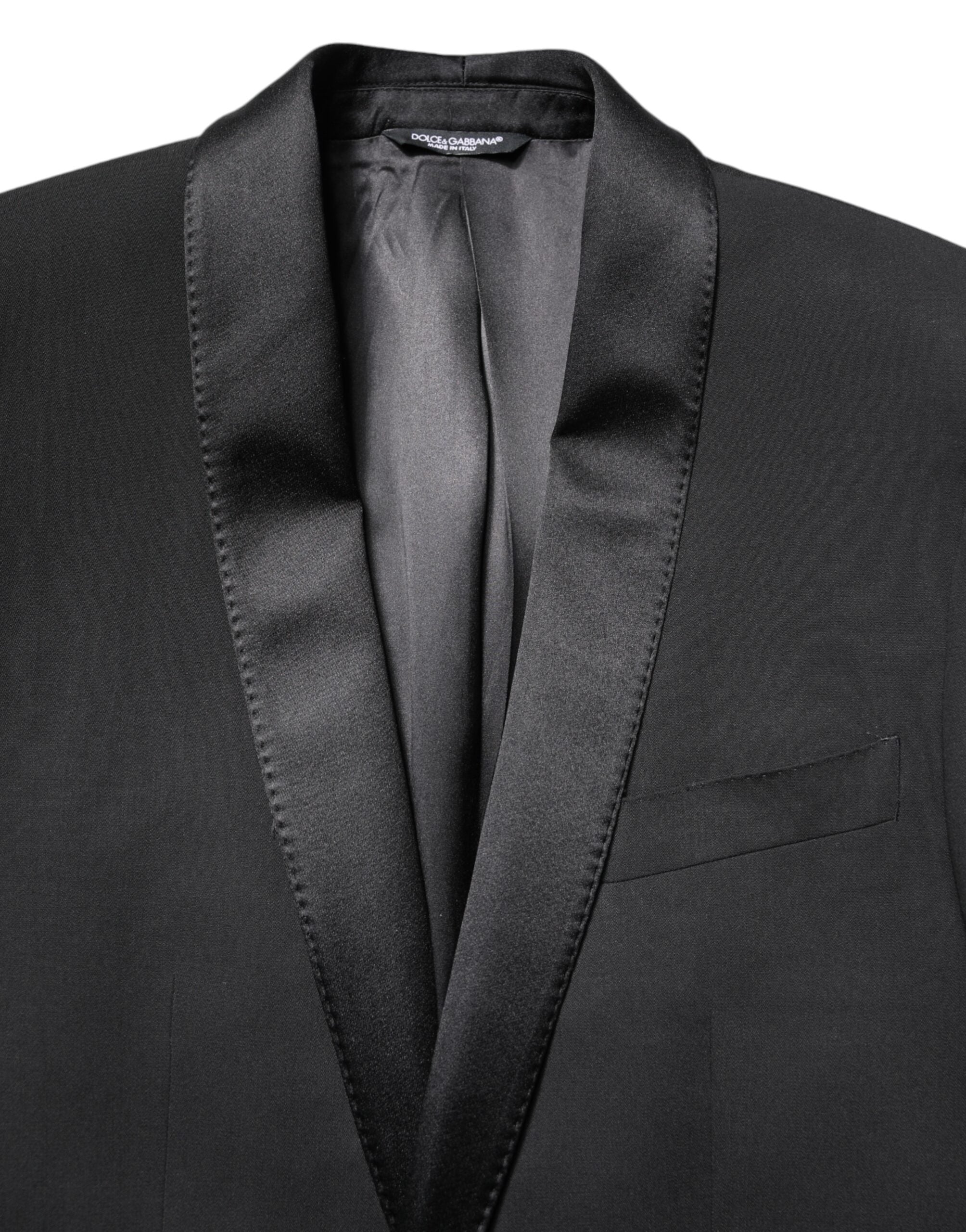 Dolce & Gabbana Black Single Breasted Men Coat MARTINI Men's Blazer