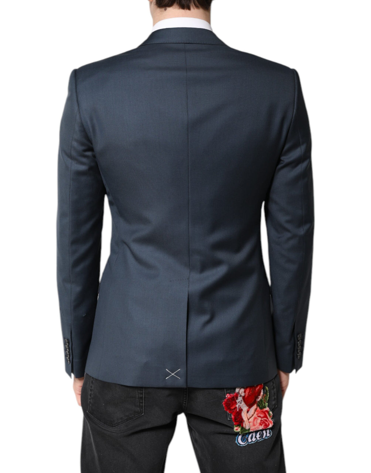 Dolce & Gabbana Blue Single Breasted Men Coat MARTINI Men's Blazer (Pre-Owned)