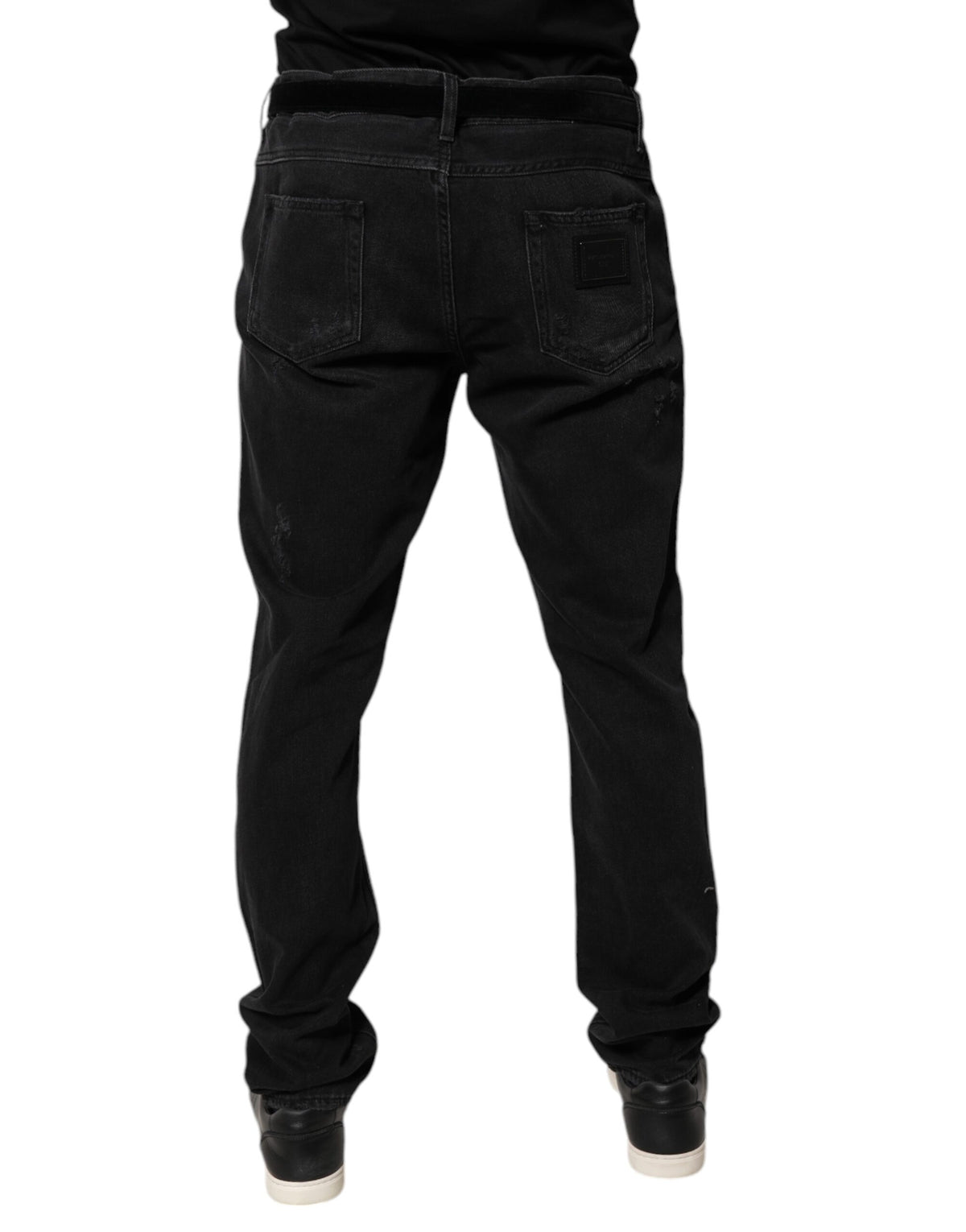 Dolce & Gabbana Black Cotton Skinny Men Denim Men's Jeans
