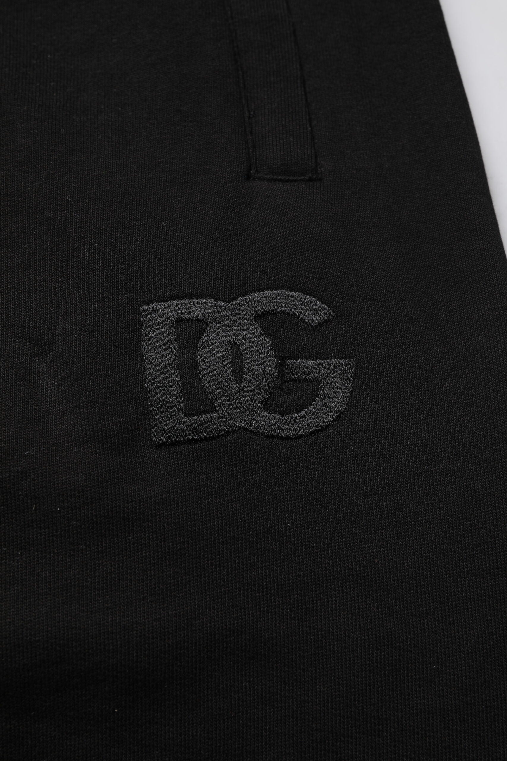 Dolce & Gabbana Black Cotton Mid Waist Jogger SweatMen's Men's Pants