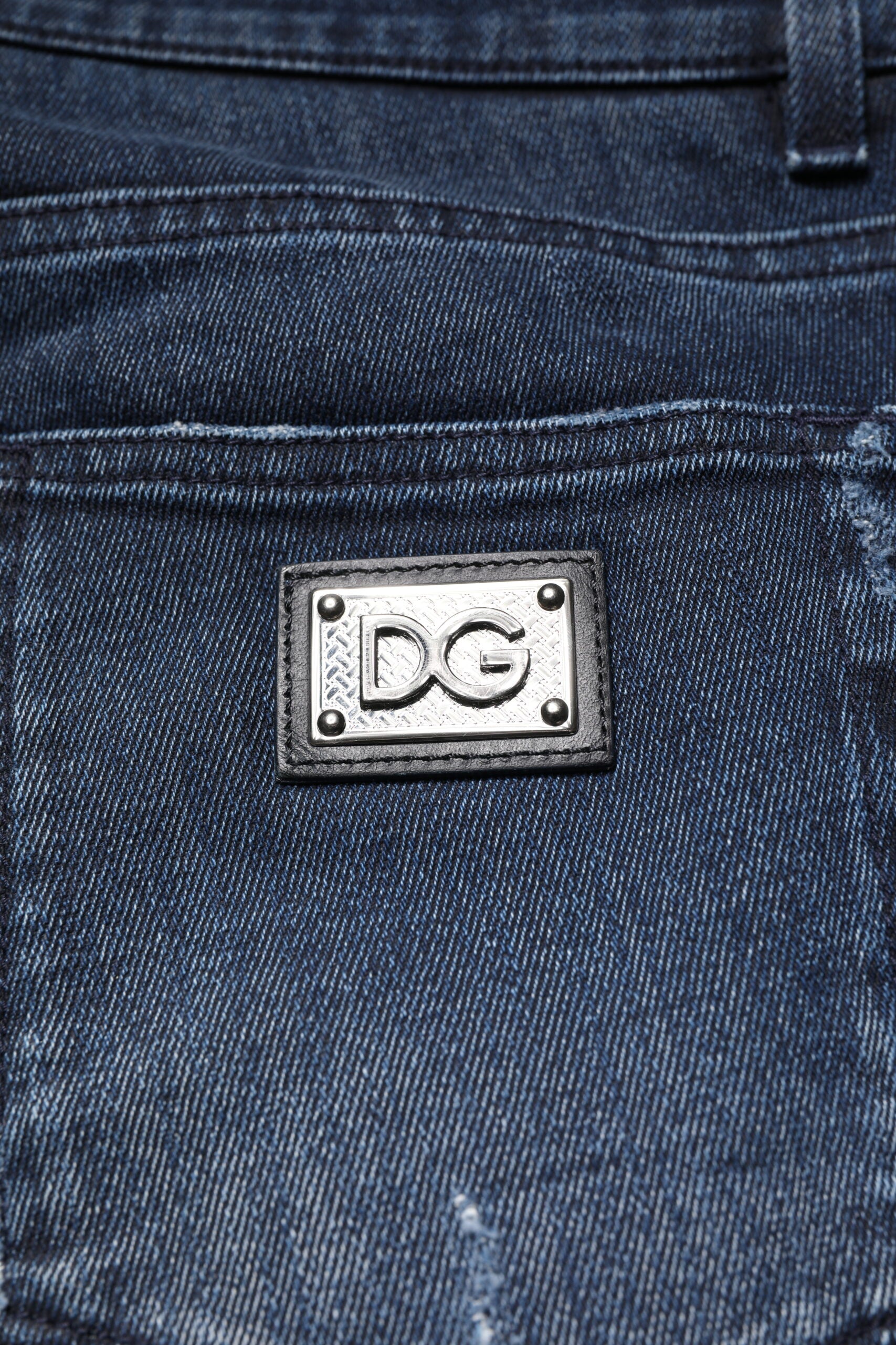 Dolce & Gabbana Blue Cotton Stretch Skinny Men Denim Men's Jeans
