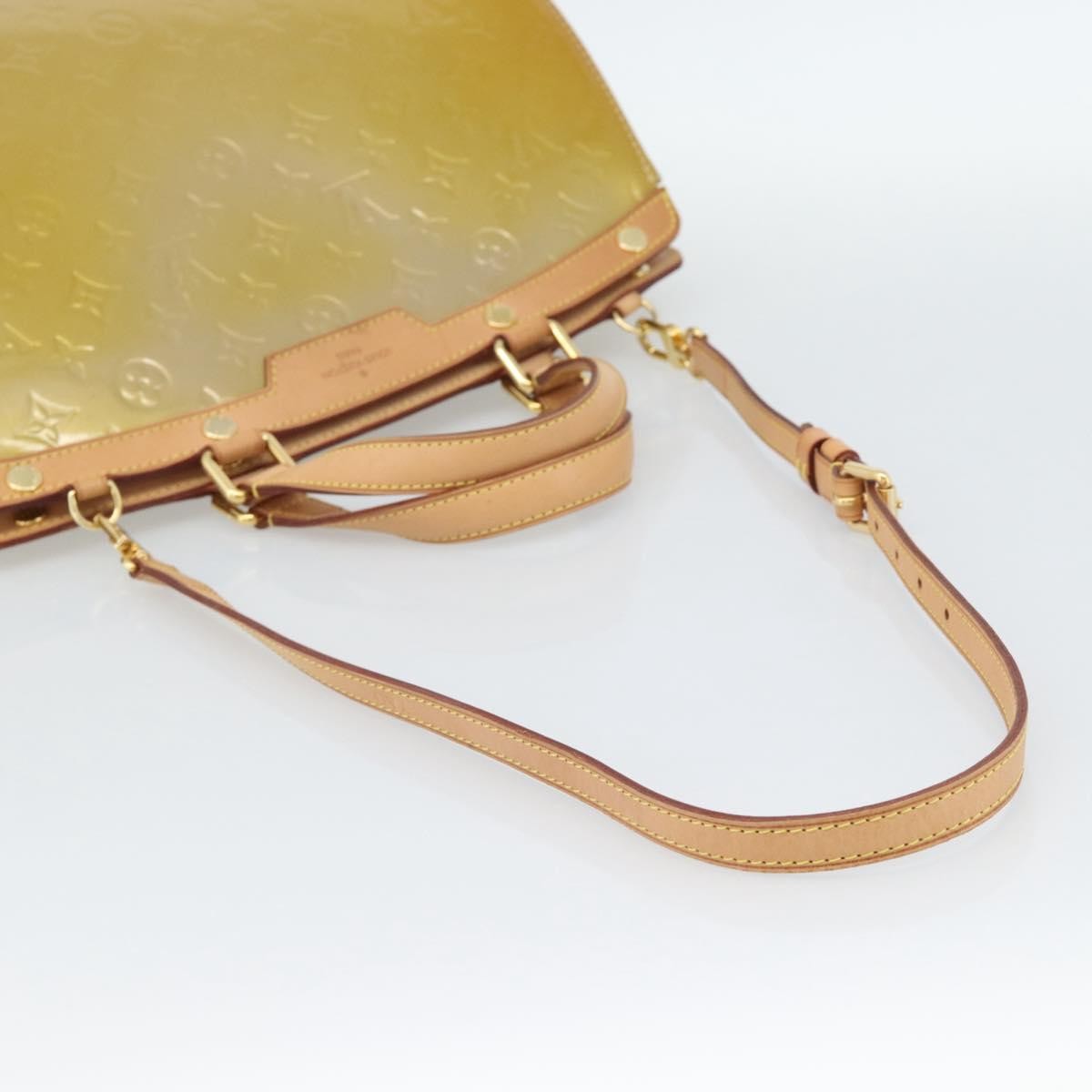 Louis Vuitton Brea Monogram Vernis Beige Patent_Leather Handbag (Pre-Owned)