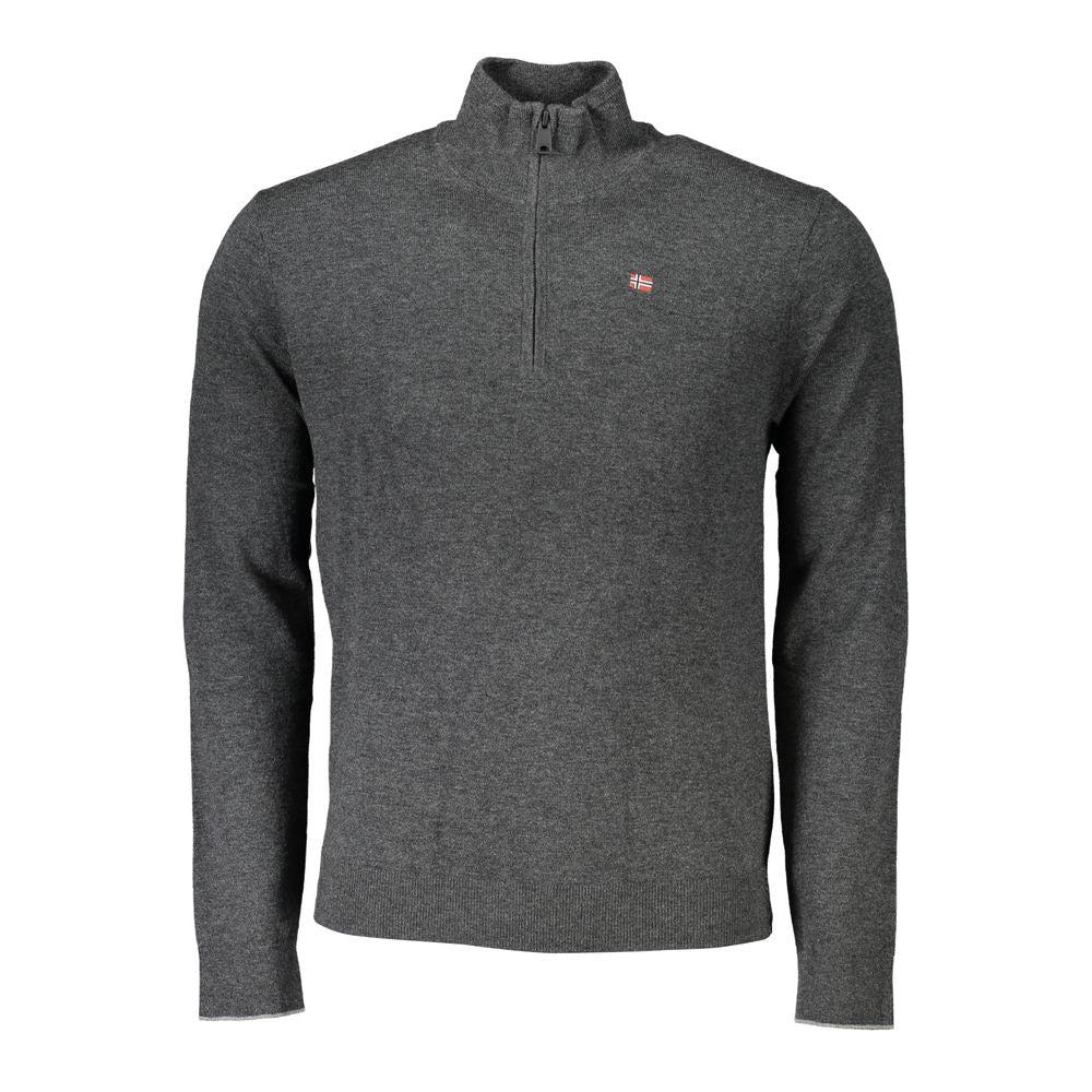 Napapijri Gray Fabric Men Men's Sweater