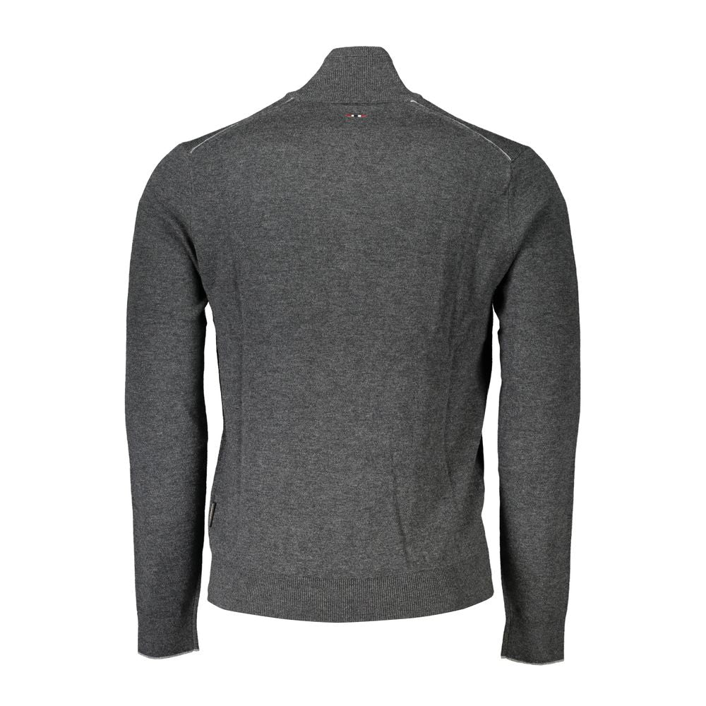 Napapijri Gray Fabric Men Men's Sweater
